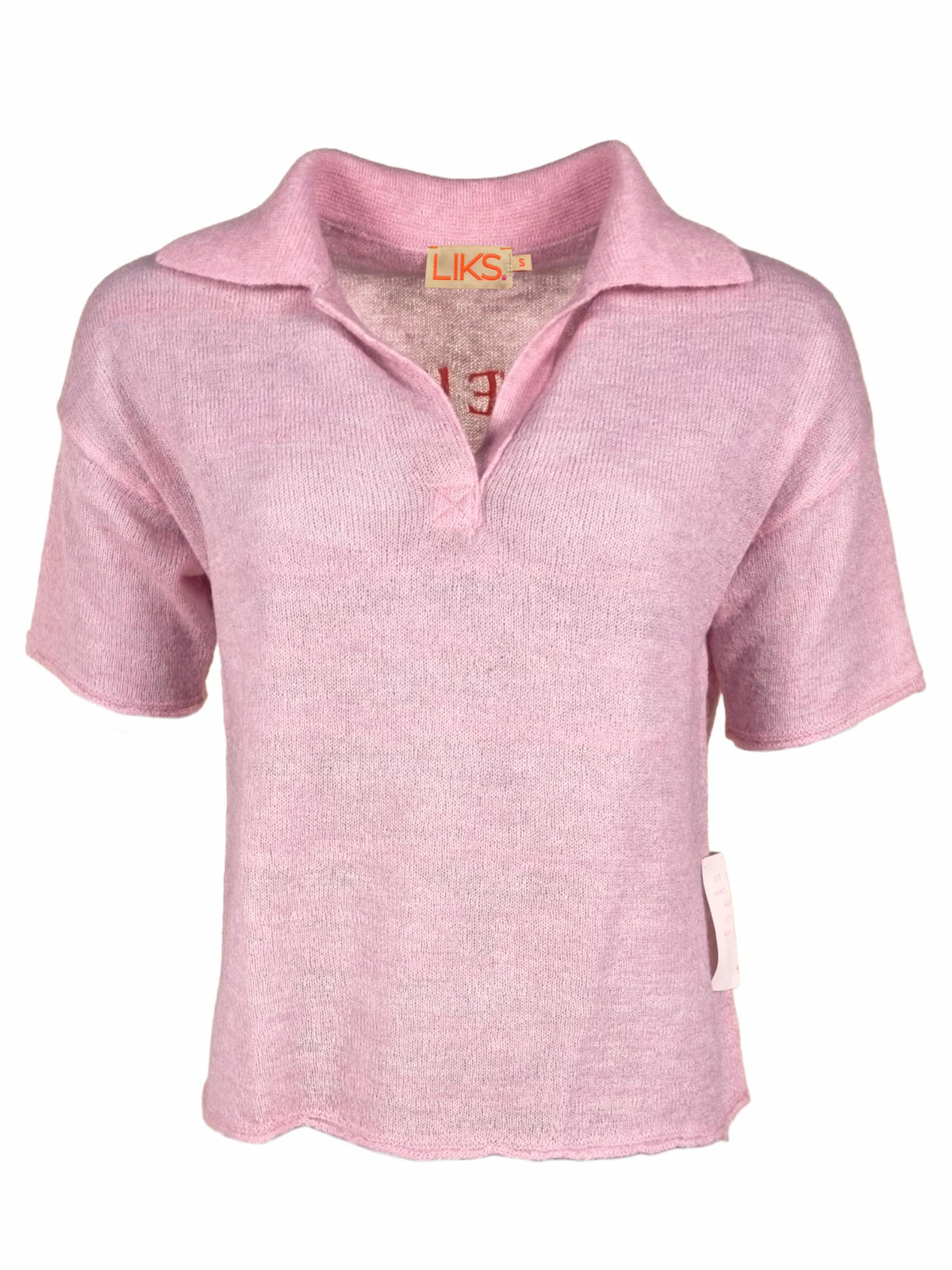 Damen Strickpoloshirt mit Stickerei aus Mohair-Woll-Mischung - DeliaC