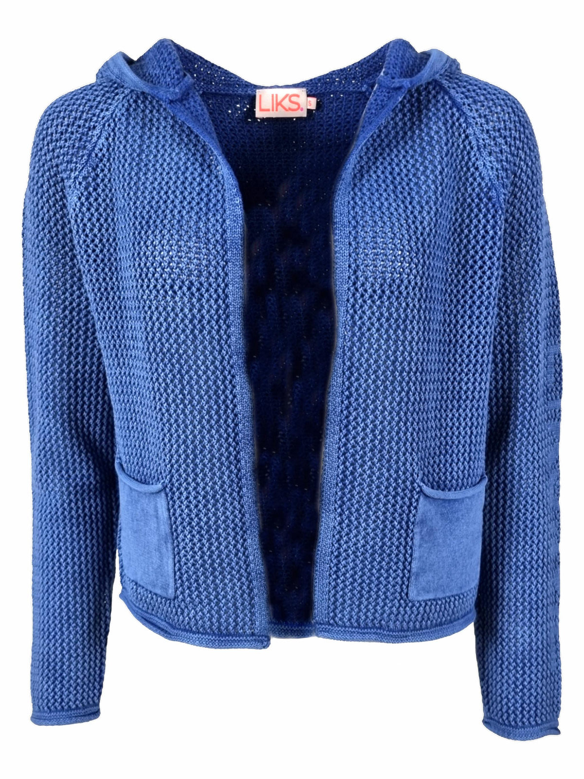 Damen Strickjacke aus Baumwolle mit Lochmuster - BlancaC