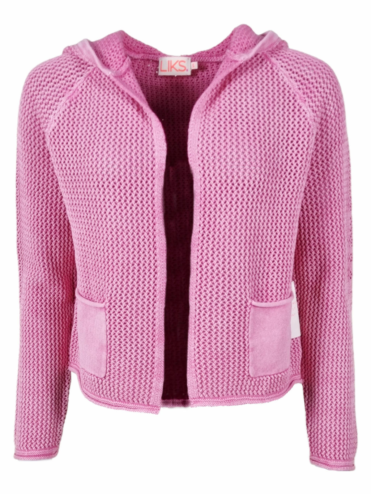 Damen Strickjacke aus Baumwolle mit Lochmuster - BlancaC