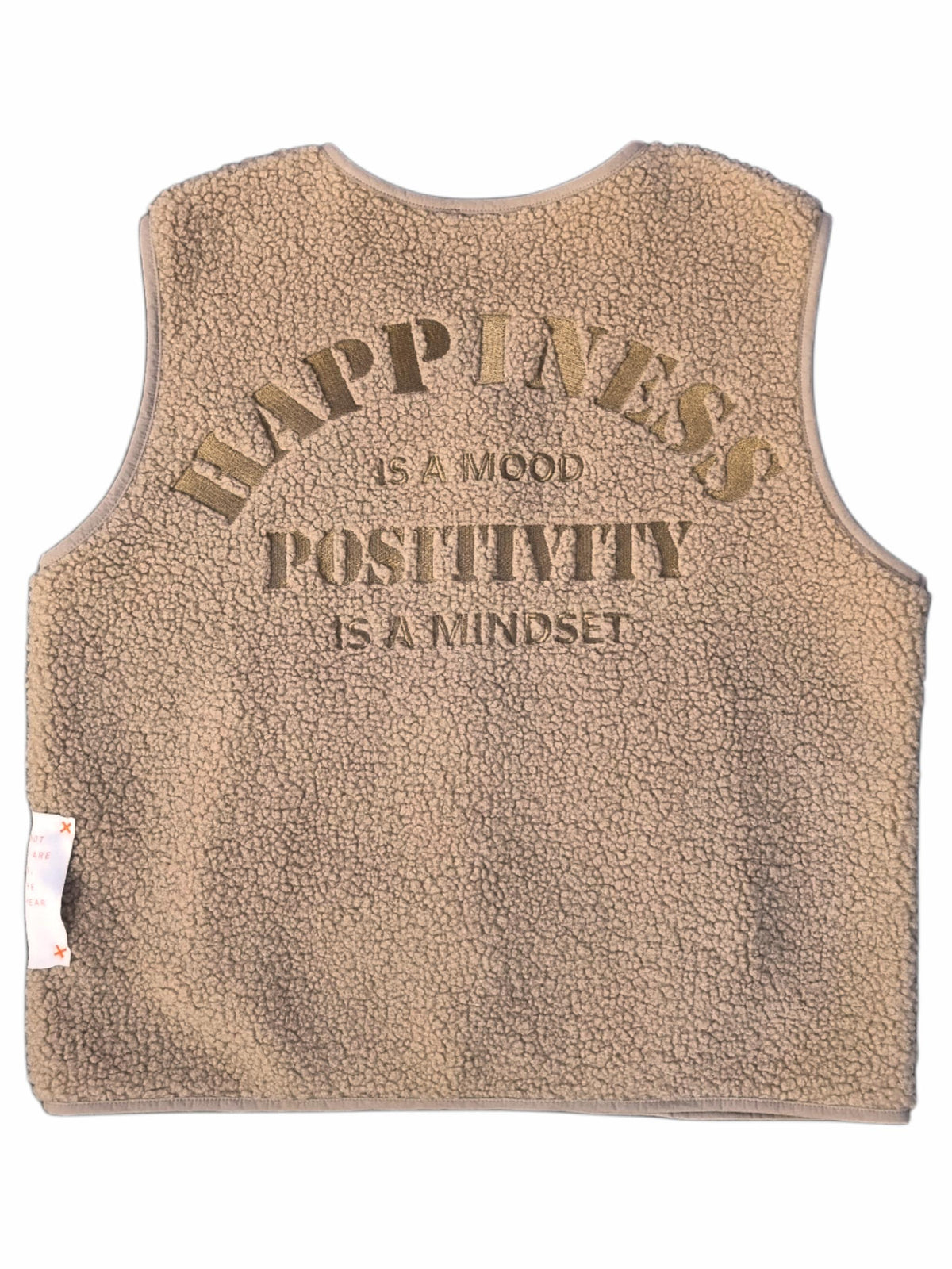 Ladies' teddy gilet with tonal embroidery on the back - SusiC