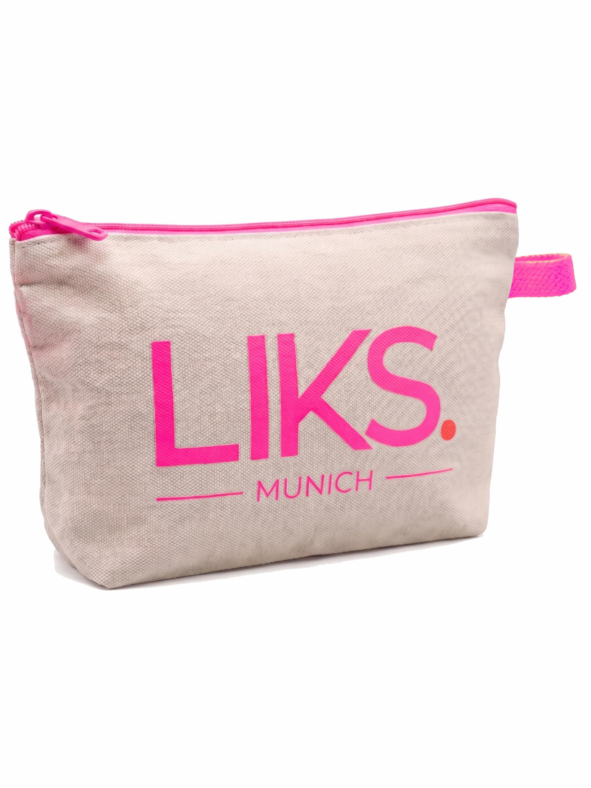 Canvas Kosmetiktasche mit Reißverschluss in neon