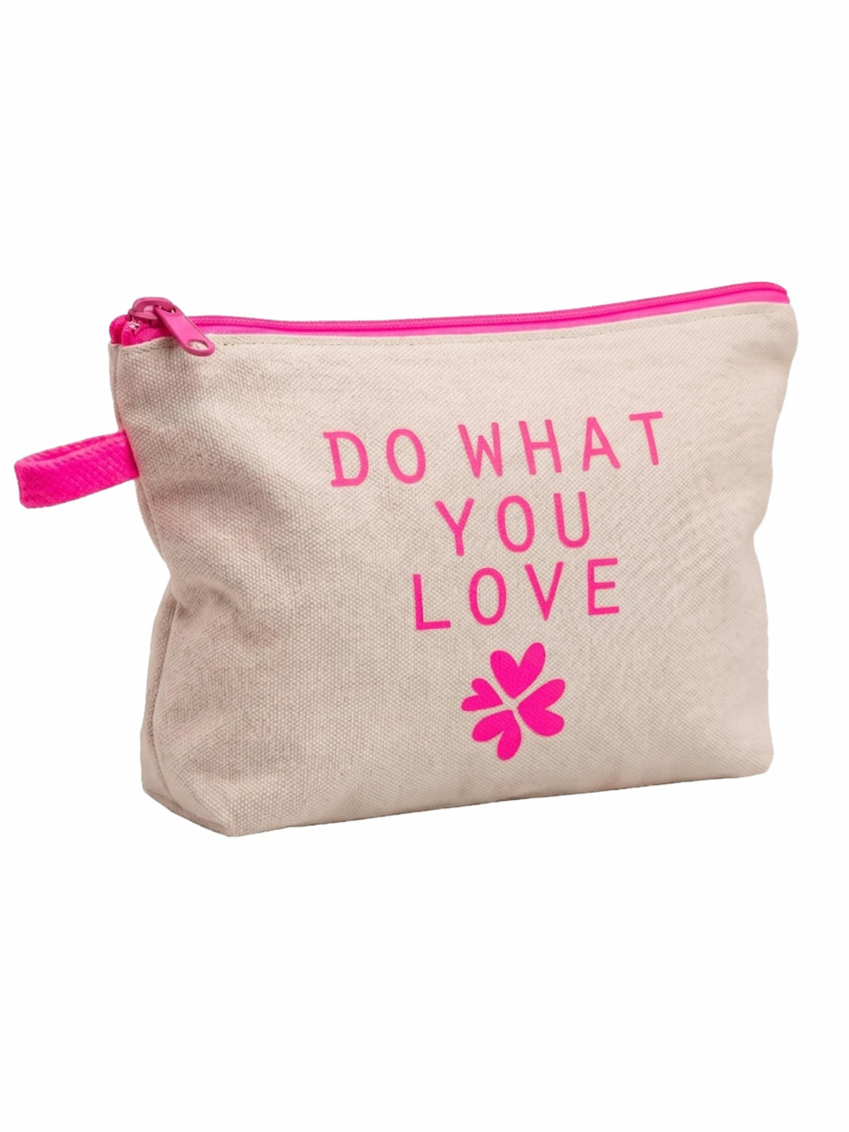 Canvas Kosmetiktasche mit Reißverschluss in neon