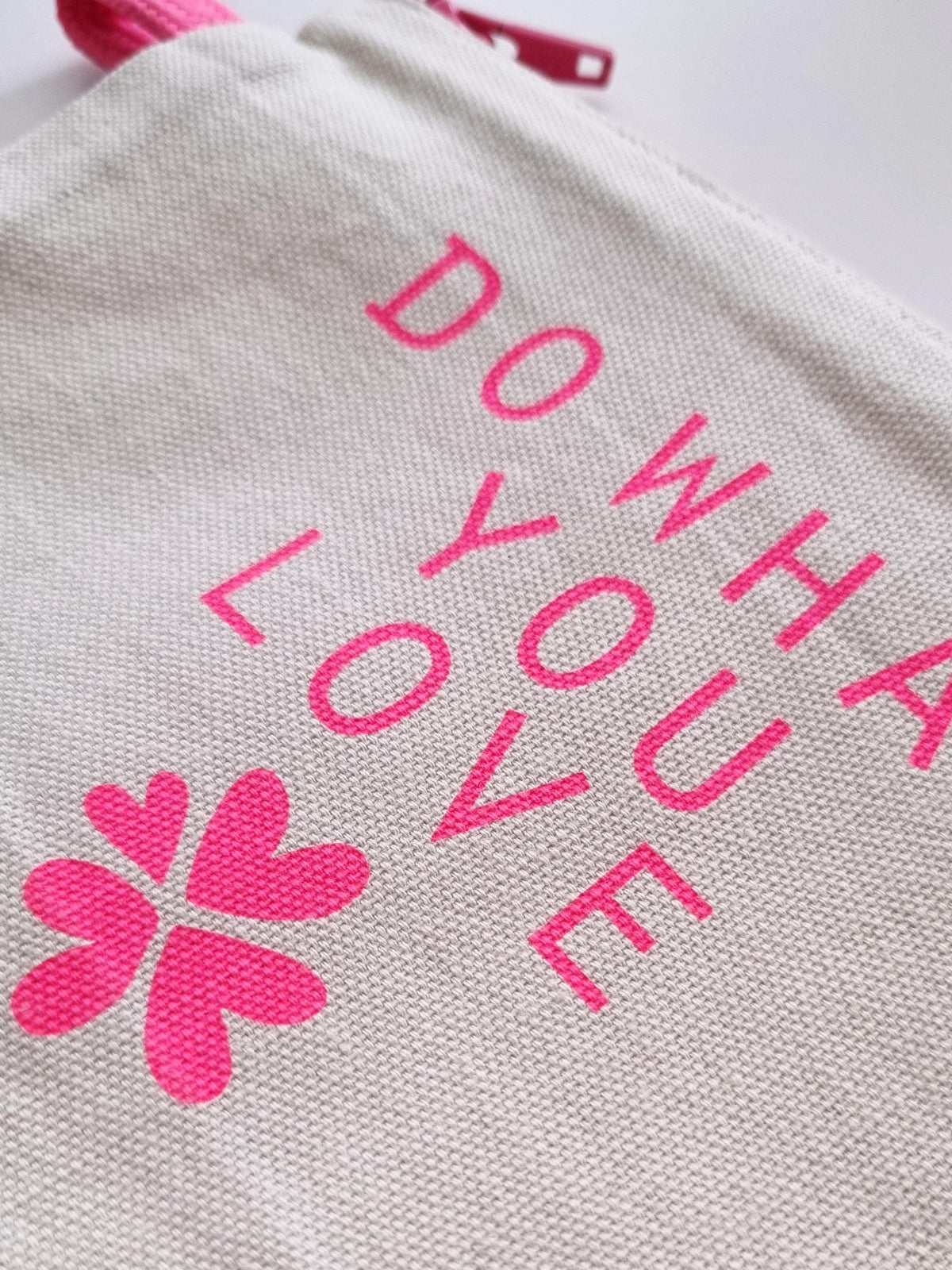 Canvas Kosmetiktasche mit Reißverschluss in neon