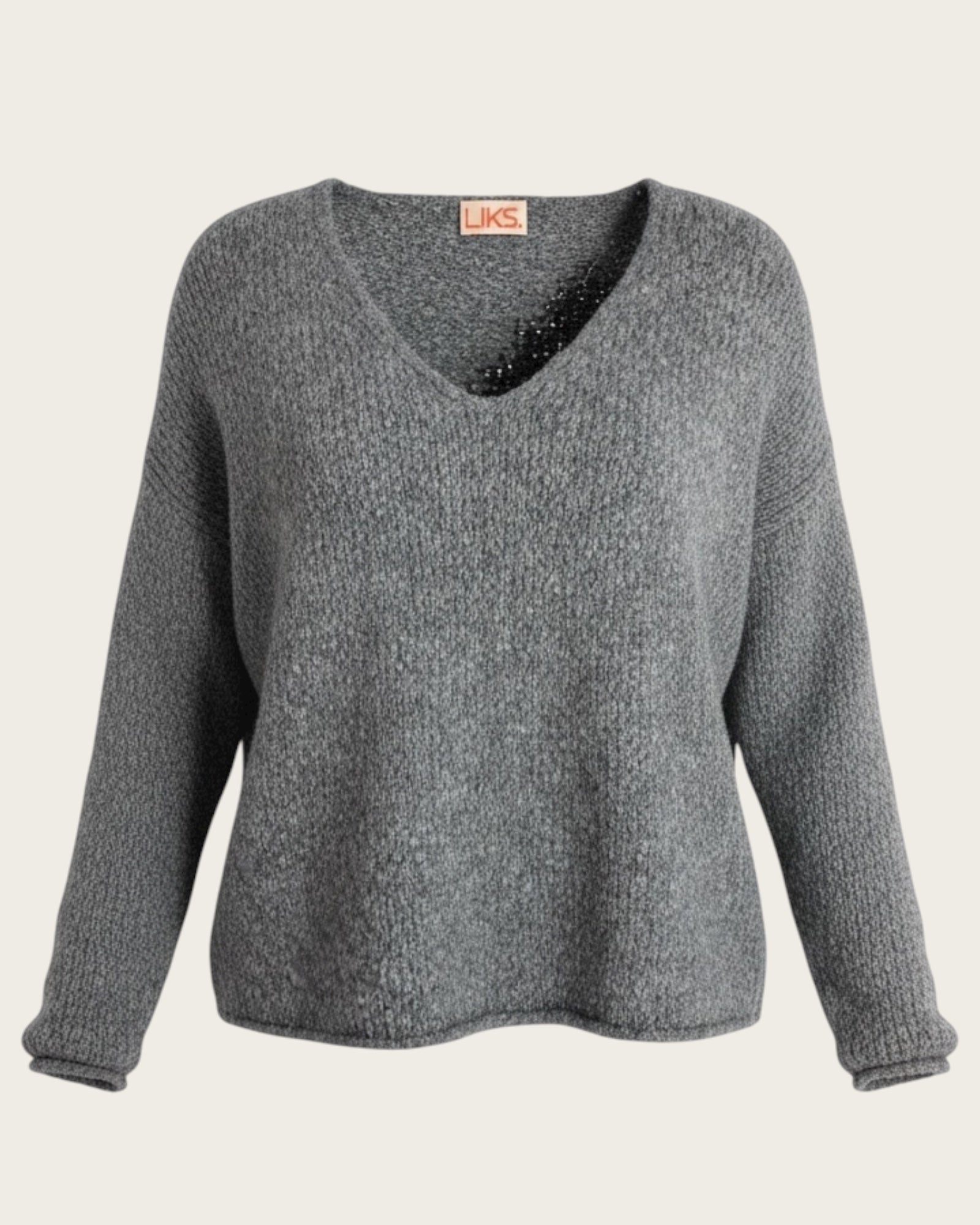 Strickpullover V-Neck Sternintarsie RT