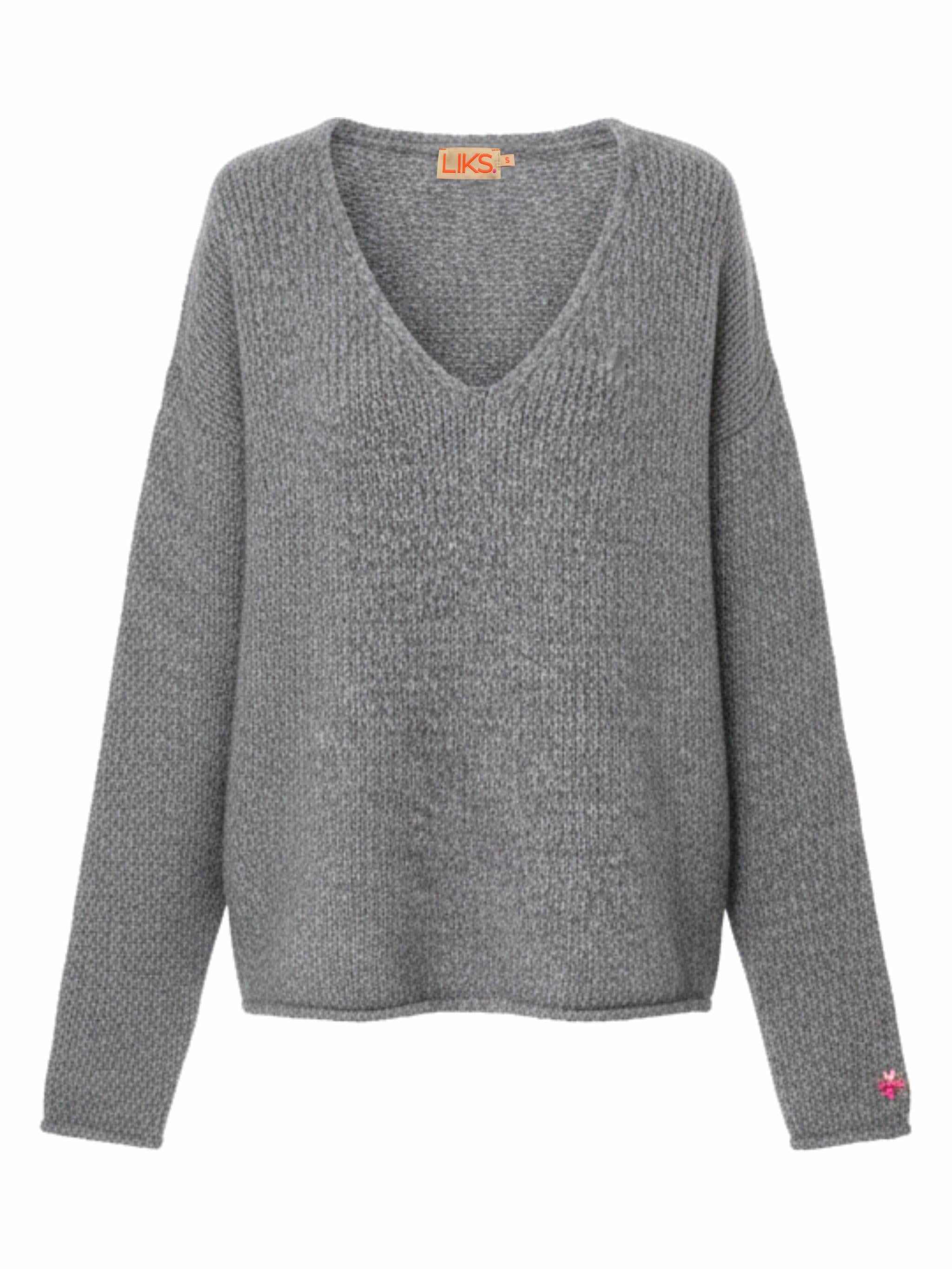 Strickpullover Stern mit V Ausschnitt - AlinaC