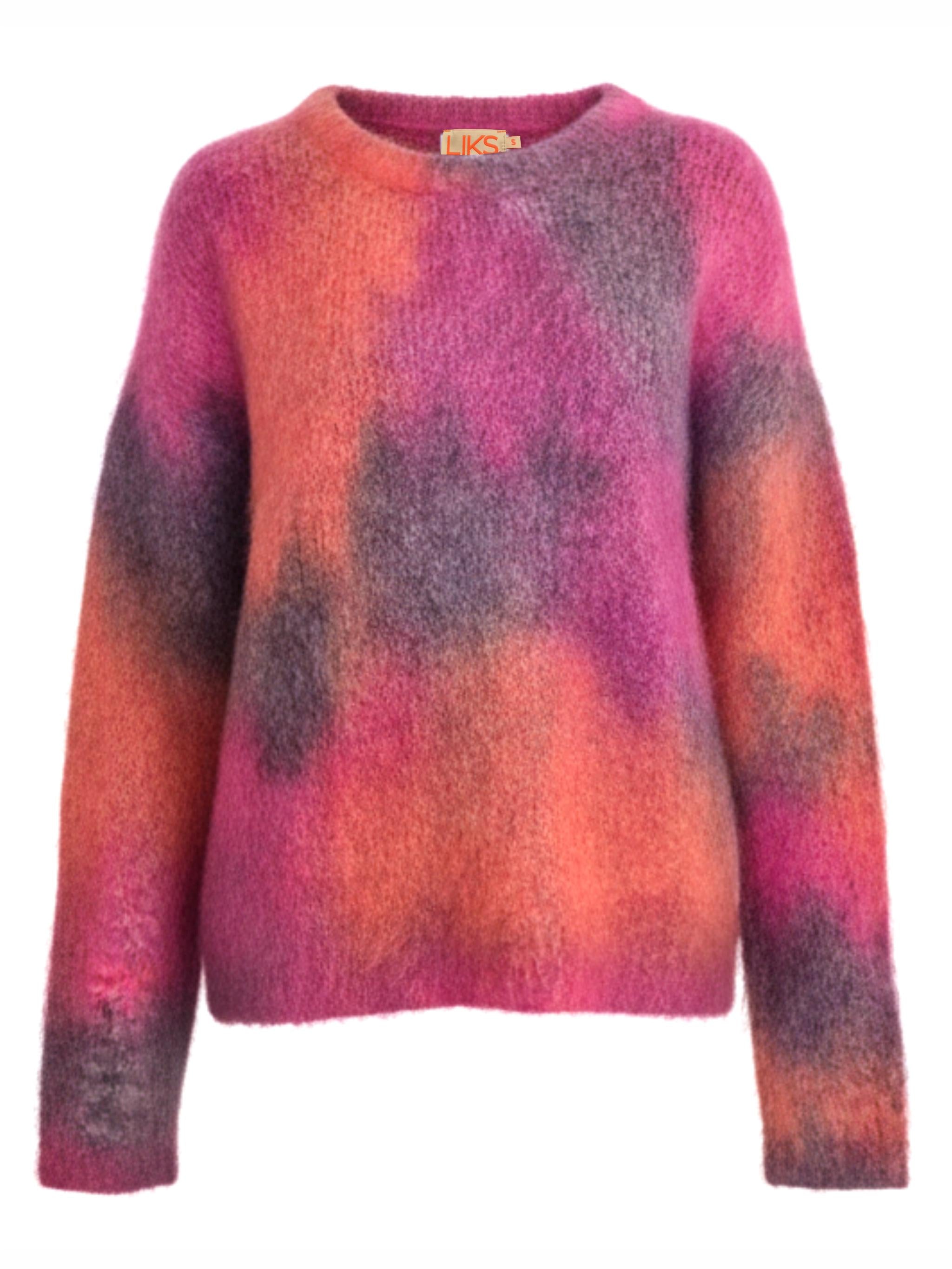Pull en maille pulvérisé
