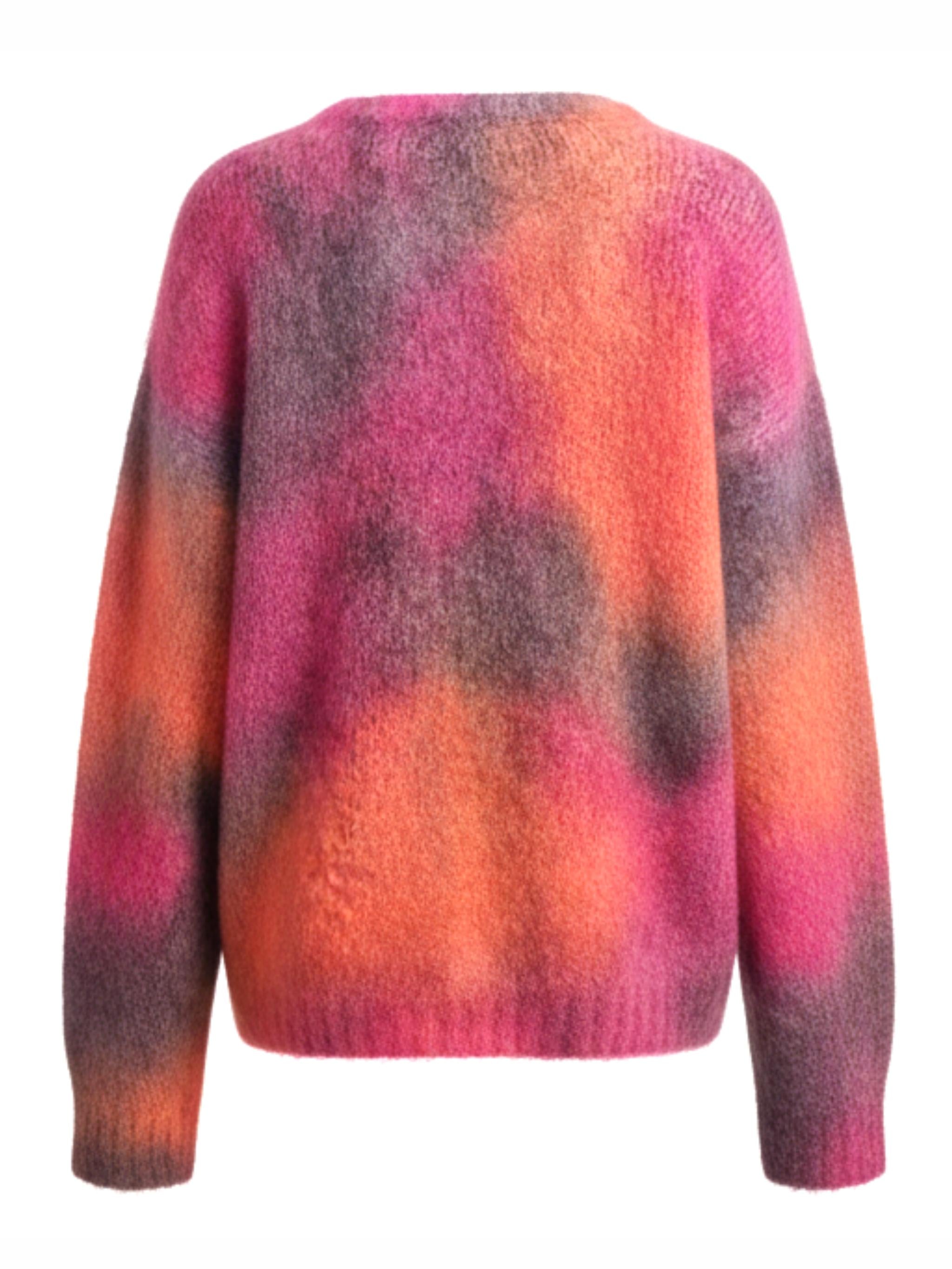 Knitted sweater "Autumn" sprayed