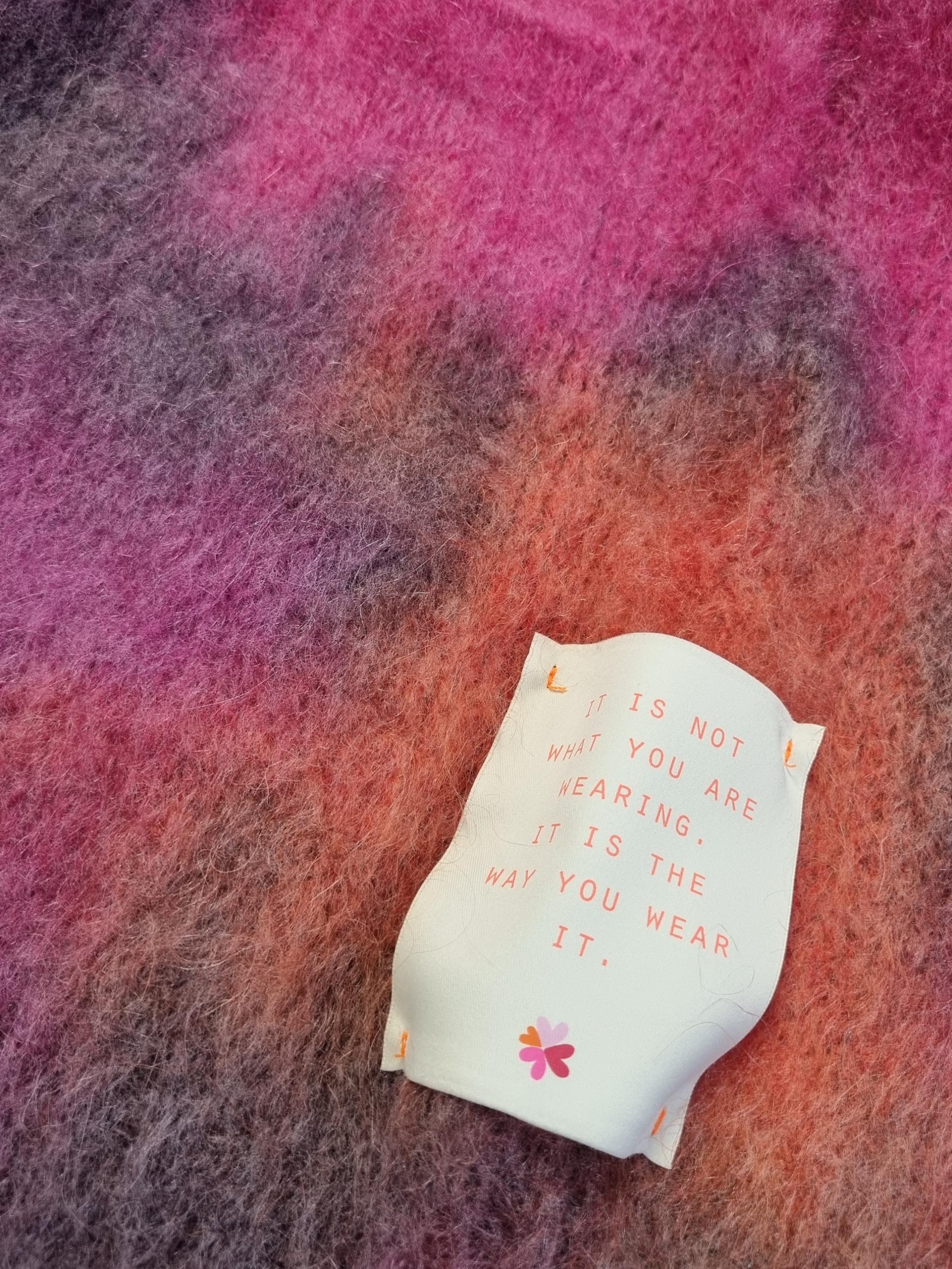 Strickjacke "Autumn" offen lang gesprüht