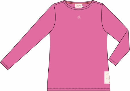 Shirt langarm Herzblume tonig