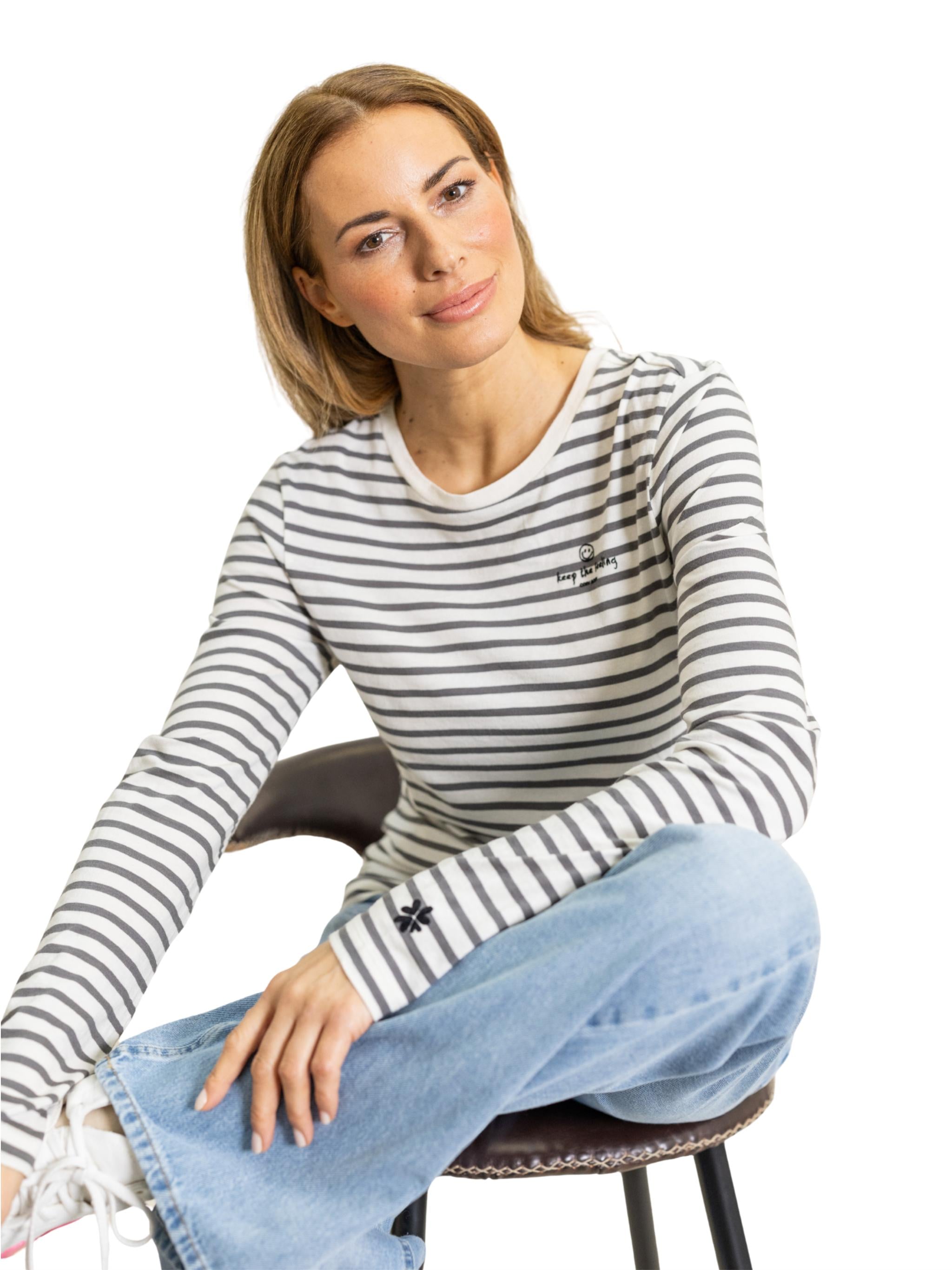 Langarmshirt mit Streifen