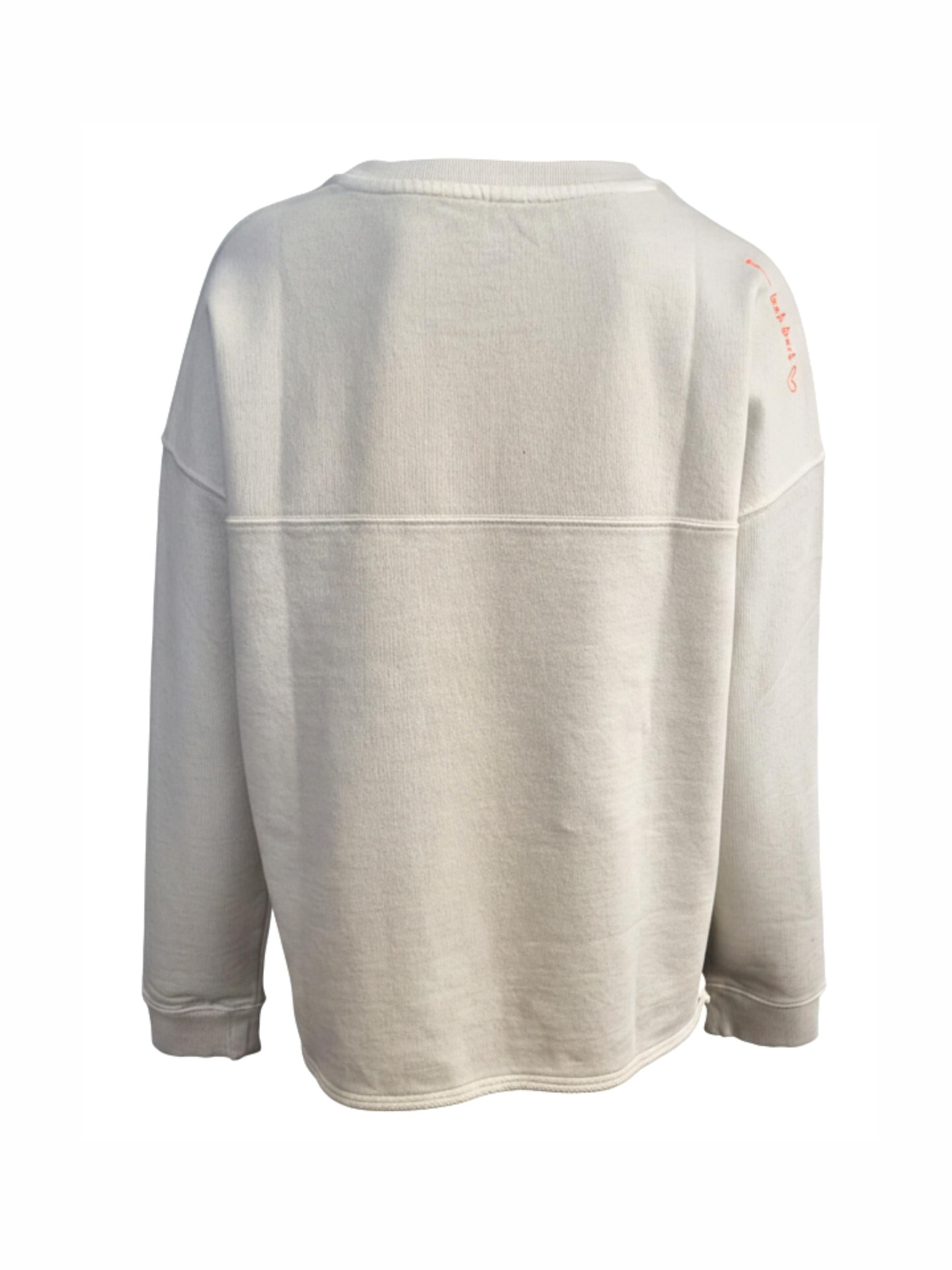 Sweatshirt mit Stickerei Keep the Feeling Bio Baumwolle - SelinaC