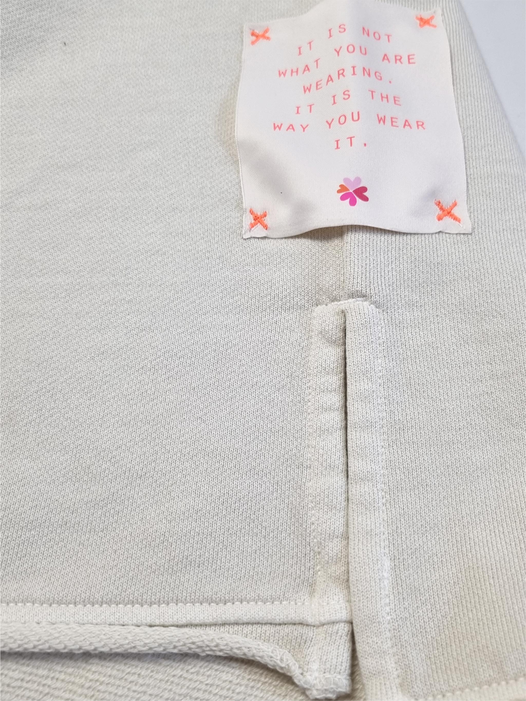 Sweatshirt mit Stickerei Keep the Feeling Bio Baumwolle - SelinaC