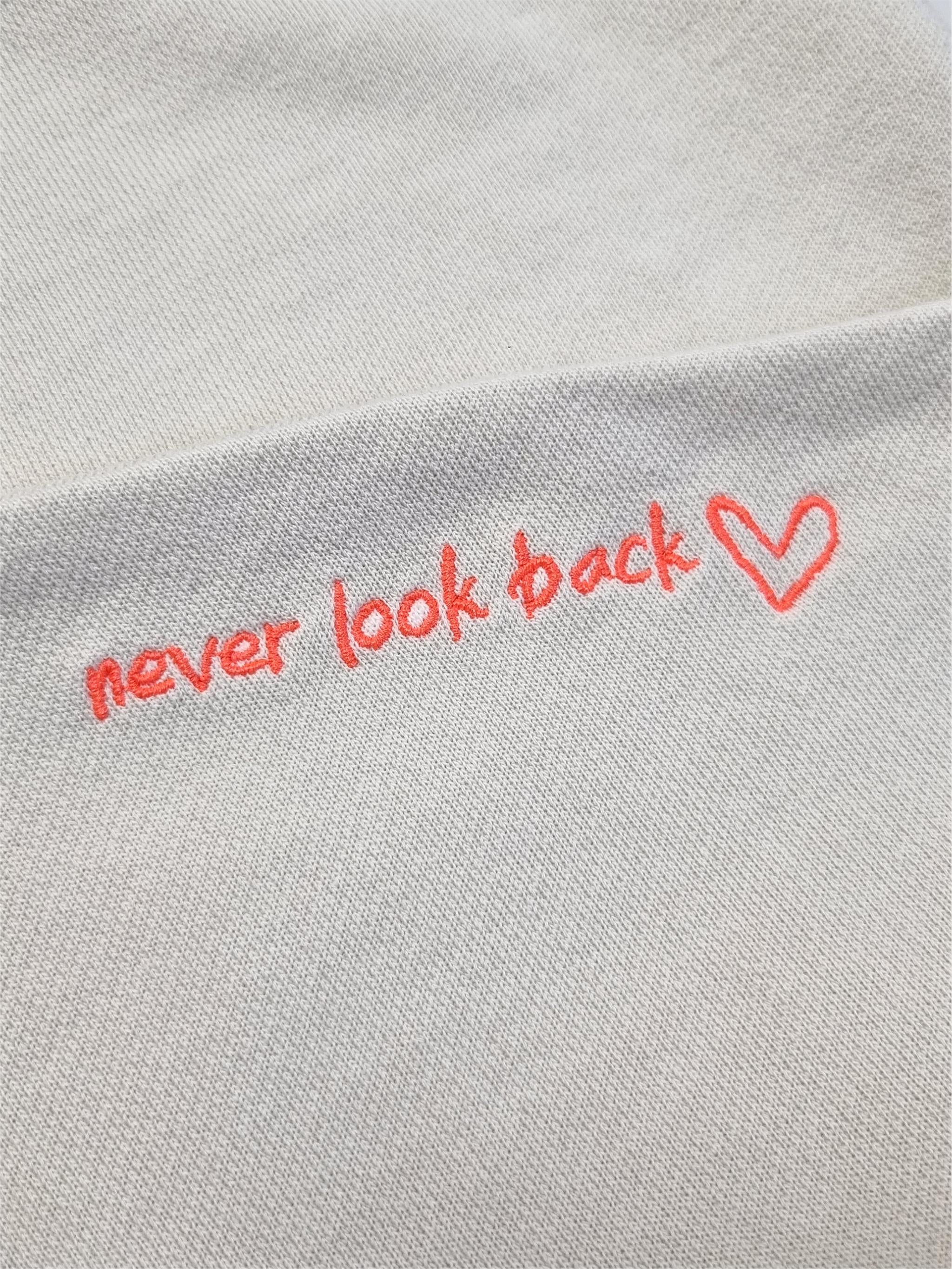 Sweatshirt mit Stickerei Keep the Feeling Bio Baumwolle - SelinaC