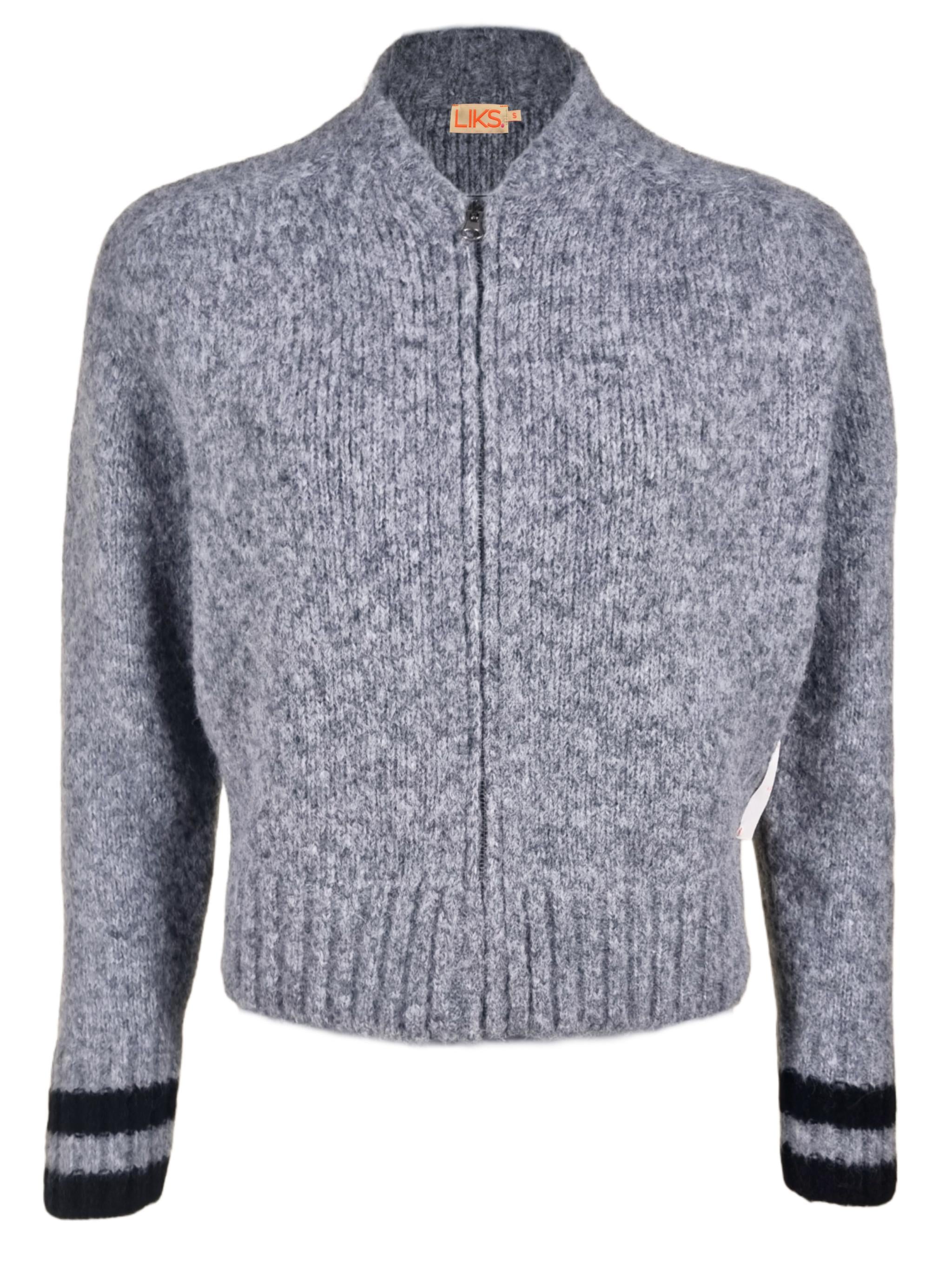Damenstrickjacke mit Reißverschluss und Sternmotiv - AlisaC