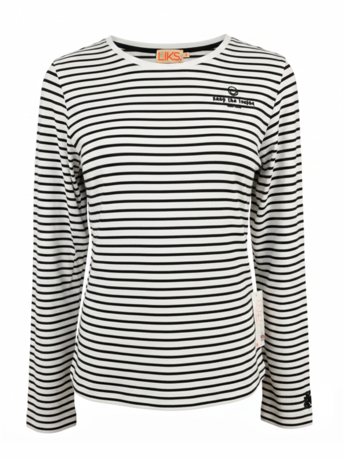 Langarmshirt mit dezenten Glitzer Streifen