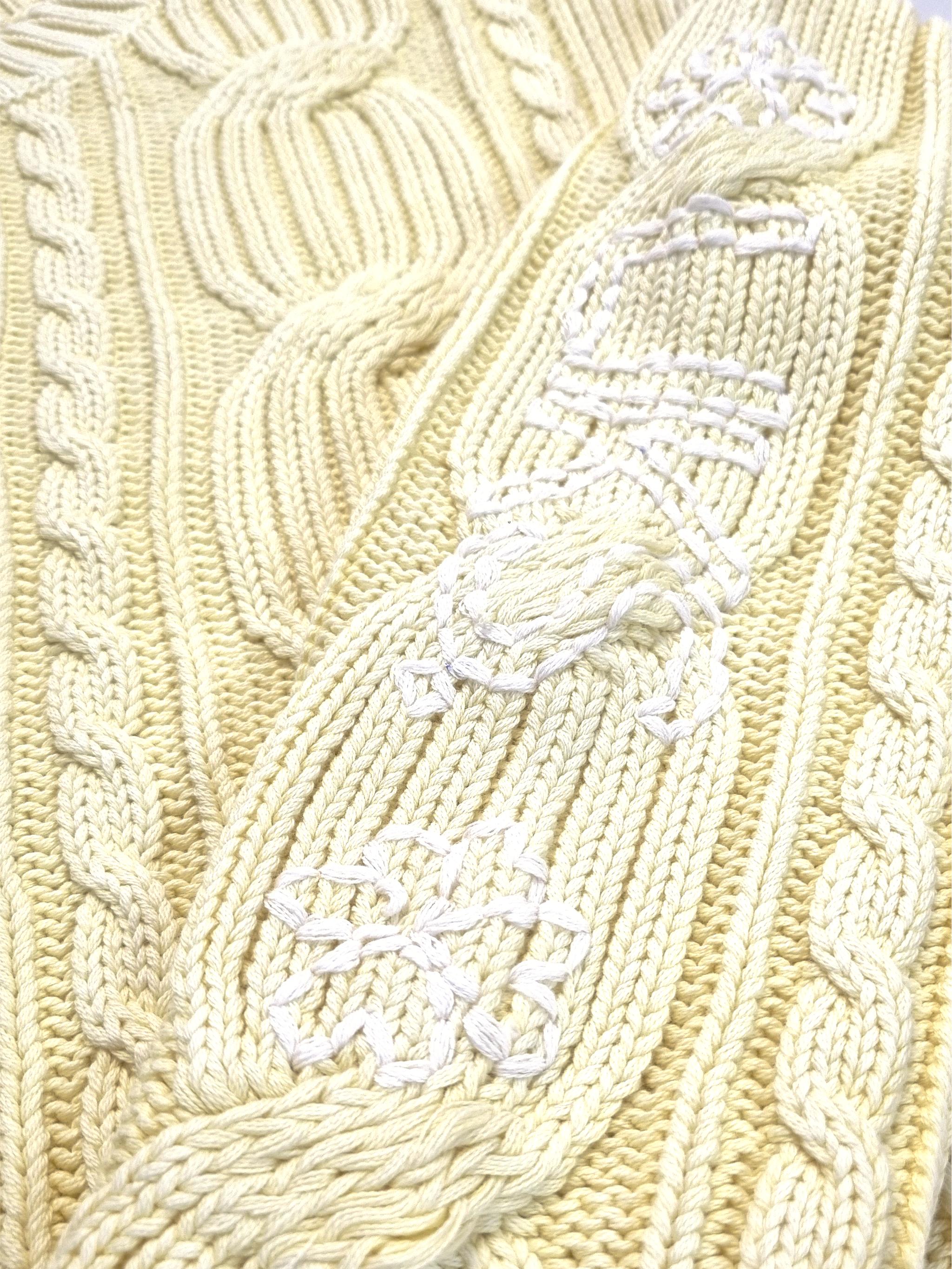 Pullover Zopfmuster aus Baumwolle