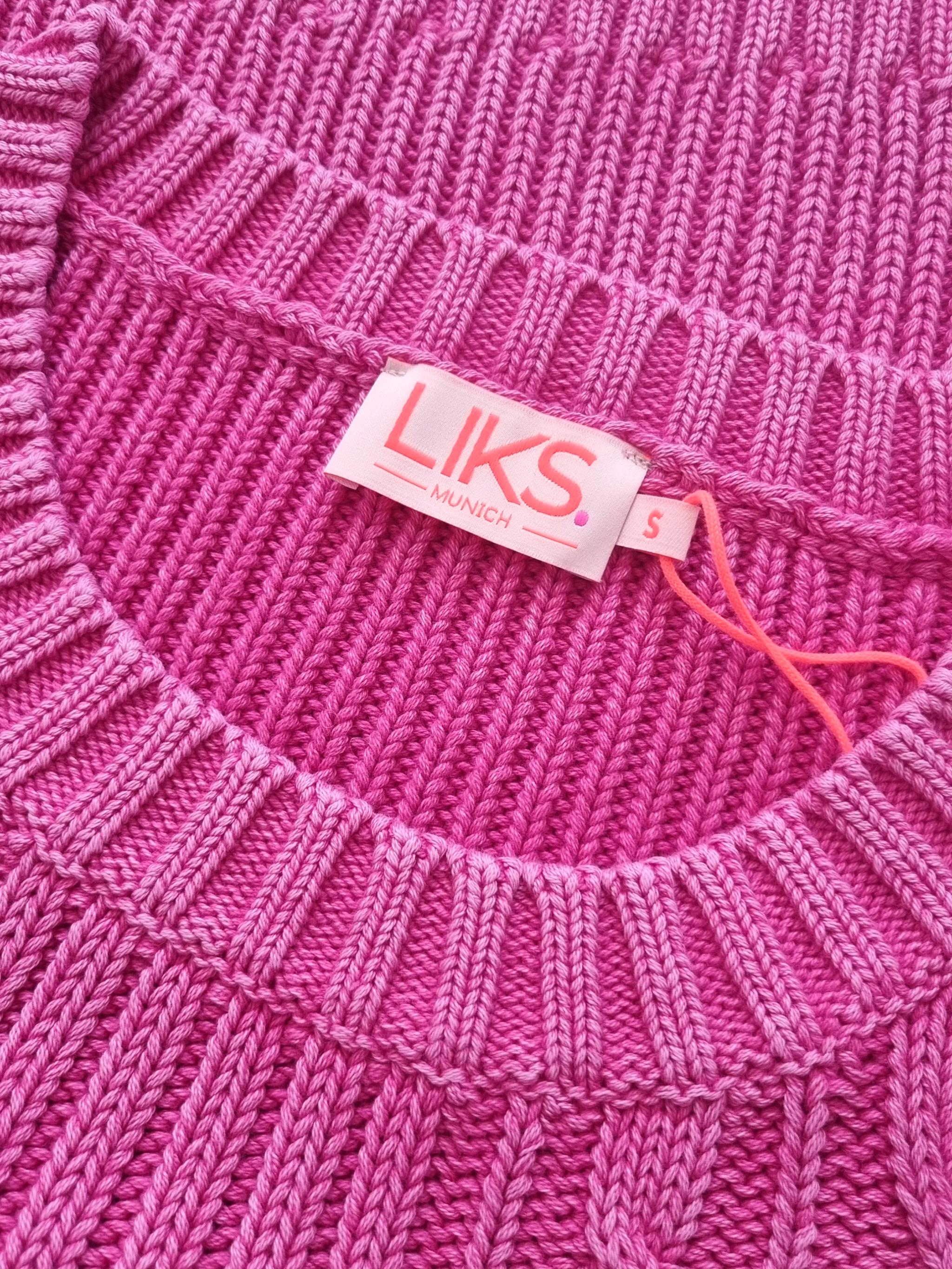 Damen Strickpullover aus Zopfmuster mit Stickerei aus Baumwolle - DoroC