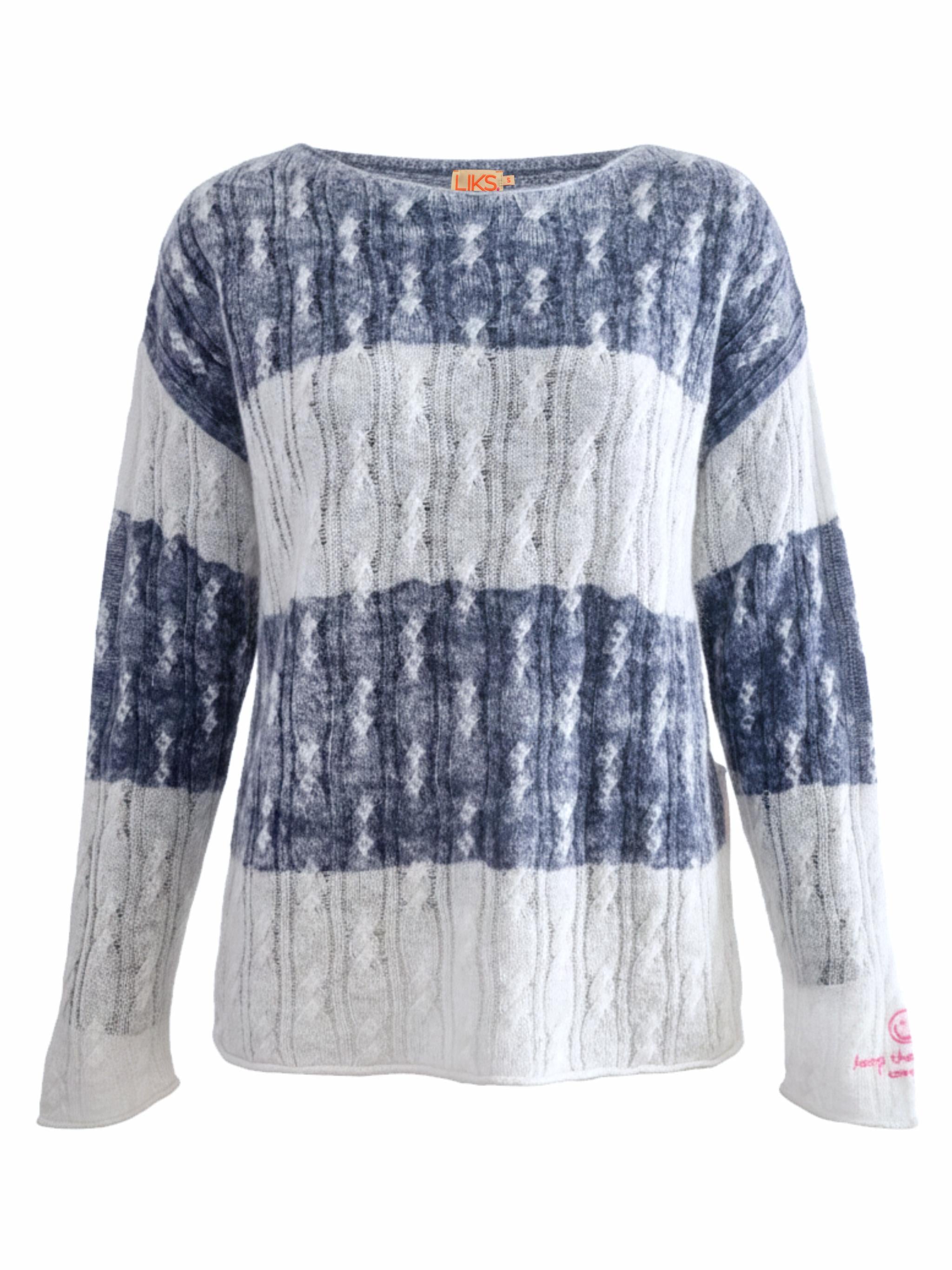 Knit sweater with embroidery