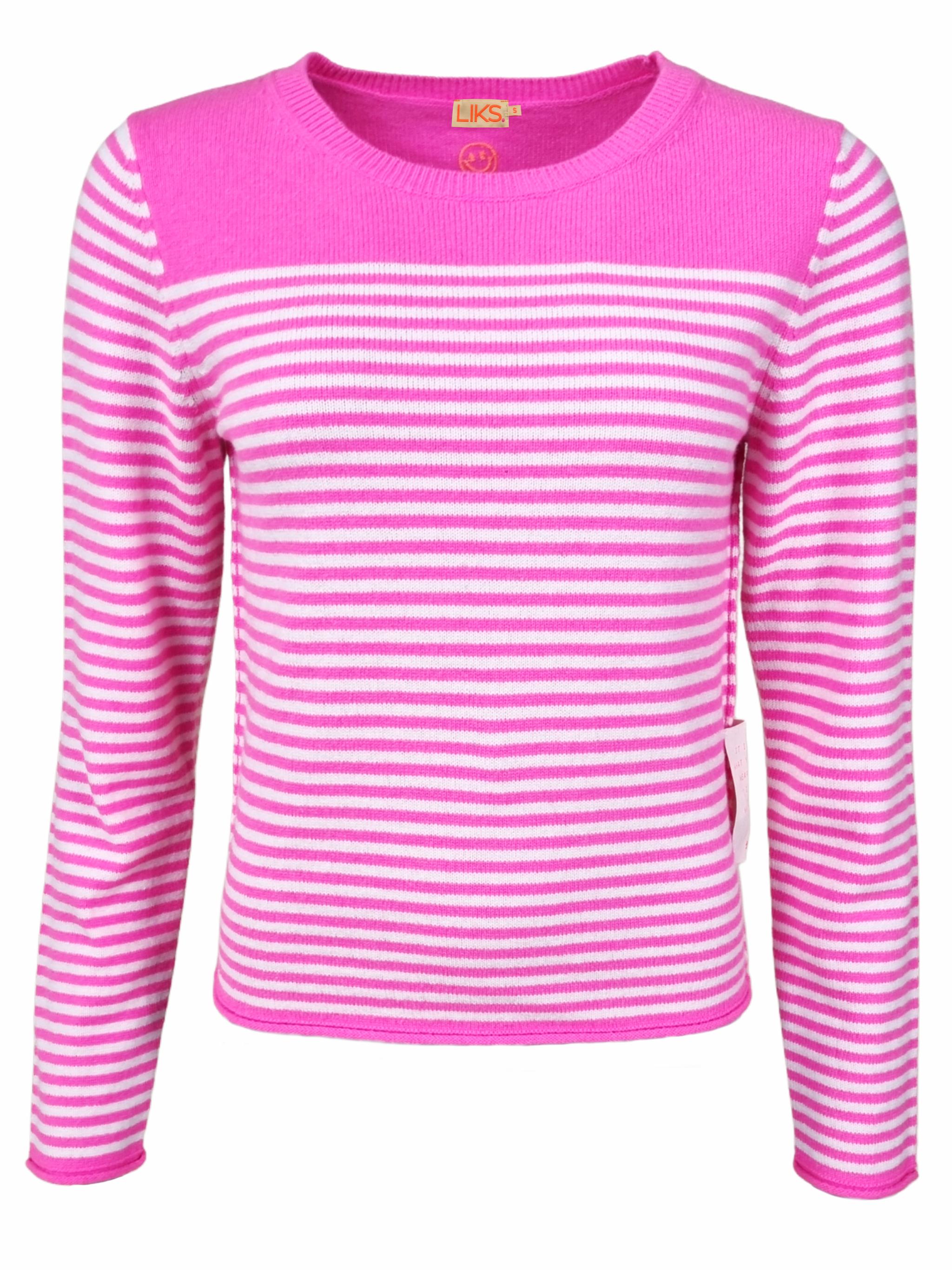 Damen Strickpullover gestreift aus Organic Cotton-Woll-Mischung - AmayaC