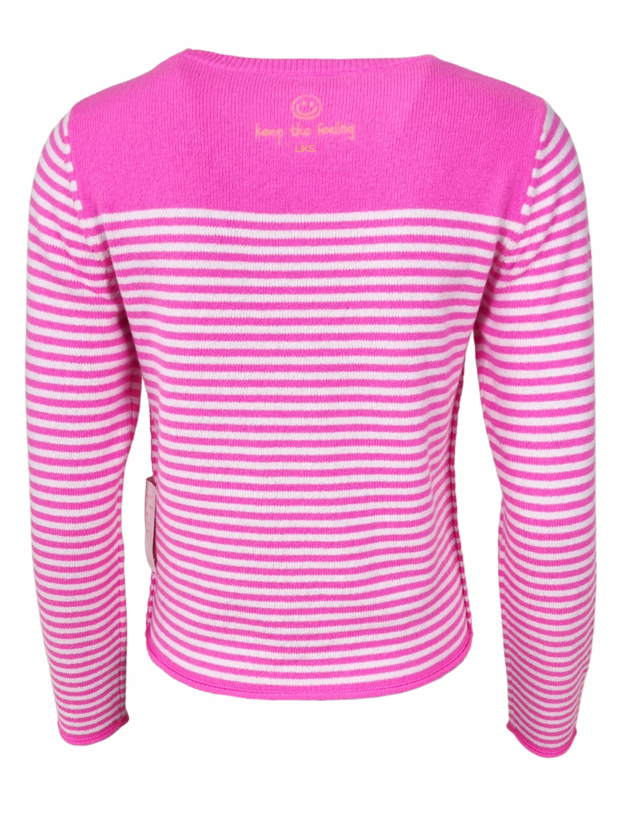Damen Strickpullover gestreift aus Organic Cotton-Woll-Mischung - AmayaC