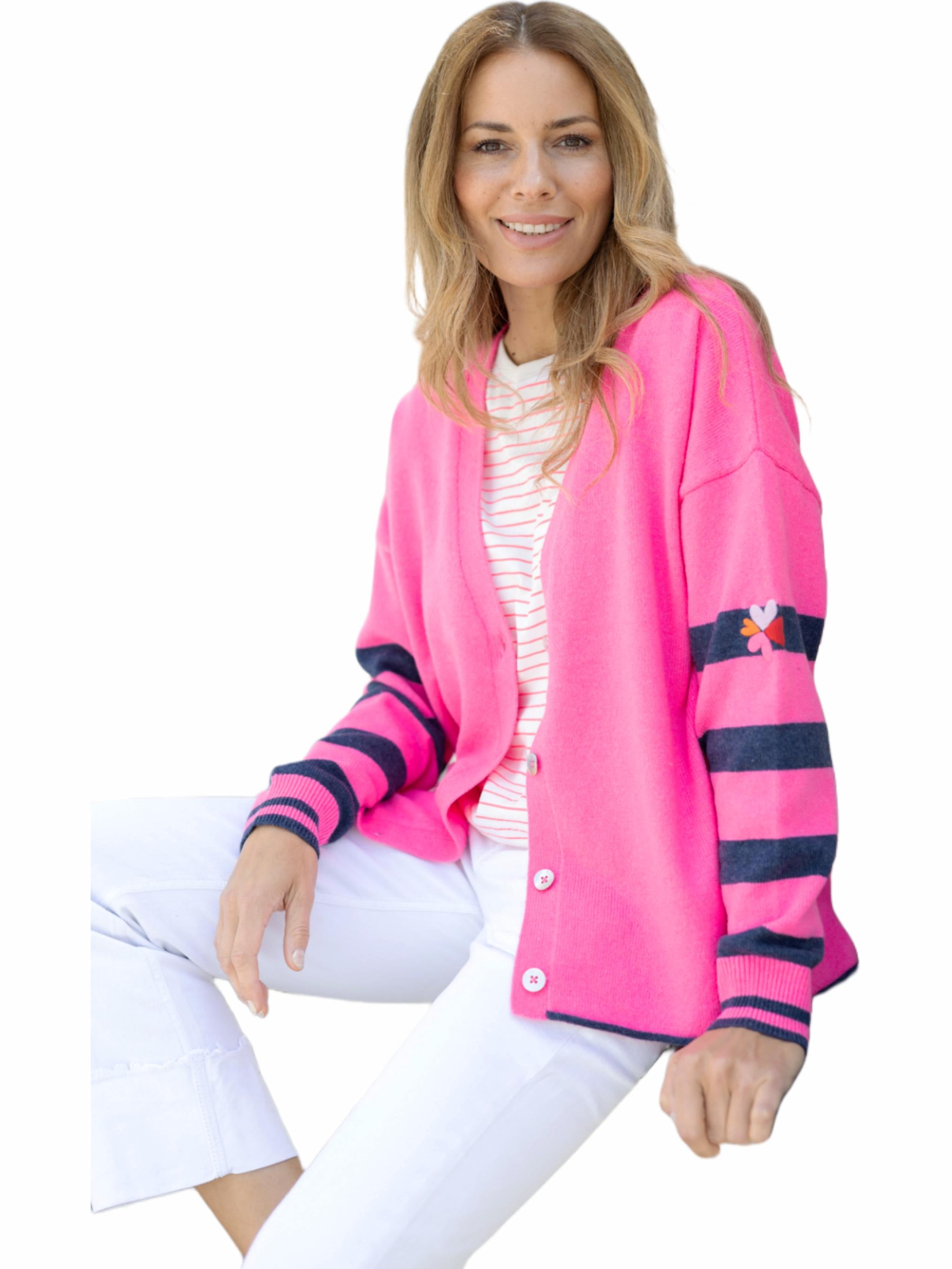 Cardigan with embroidered sun
