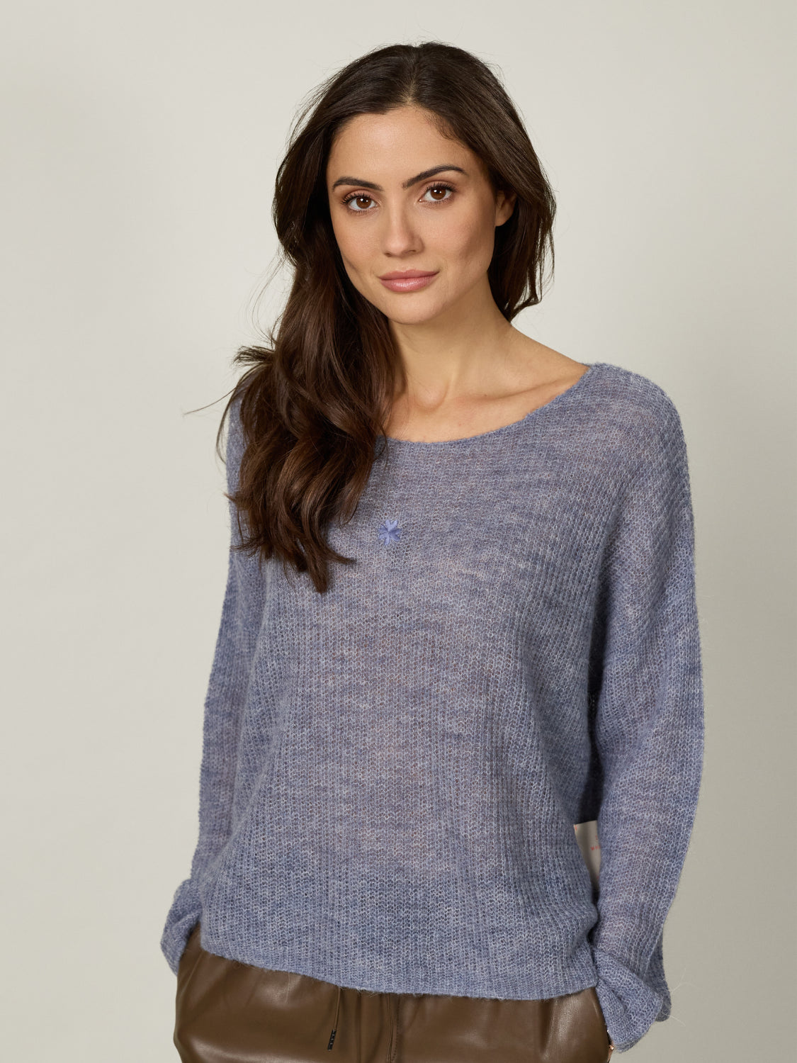 Damen Strickpullover leichte Rippe aus Alpaka-Woll-Mischung - BriaC