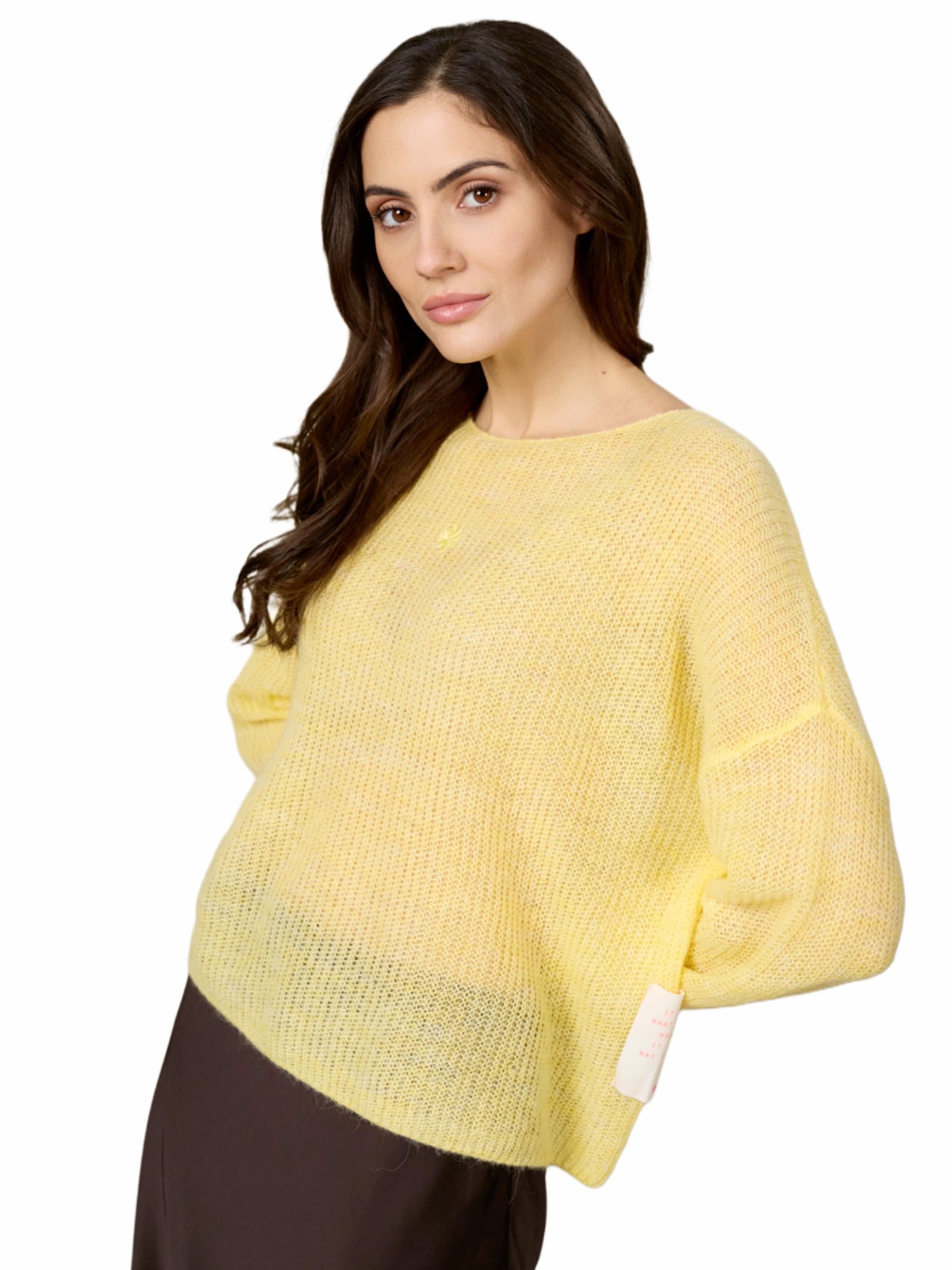 Damen Strickpullover leichte Rippe aus Alpaka-Woll-Mischung - BriaC
