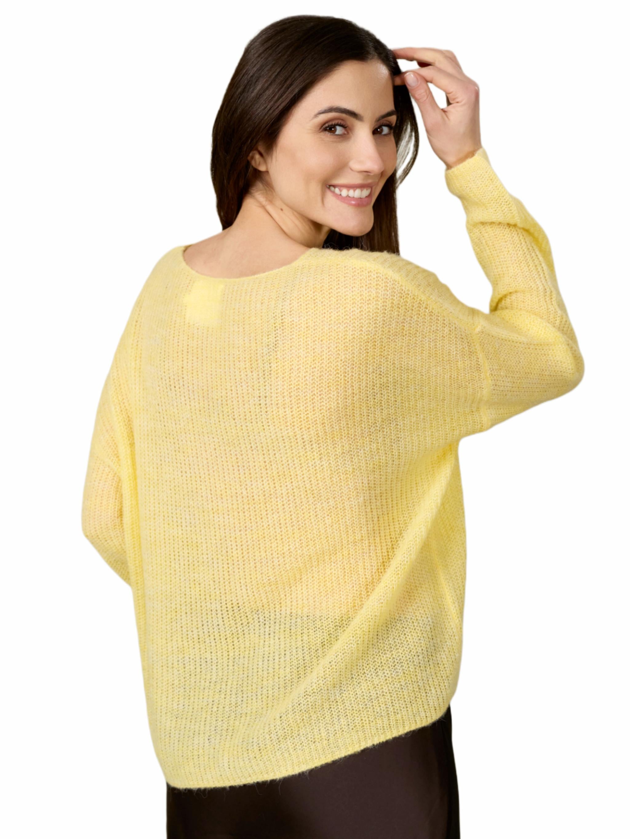 Damen Strickpullover leichte Rippe aus Alpaka-Woll-Mischung - BriaC