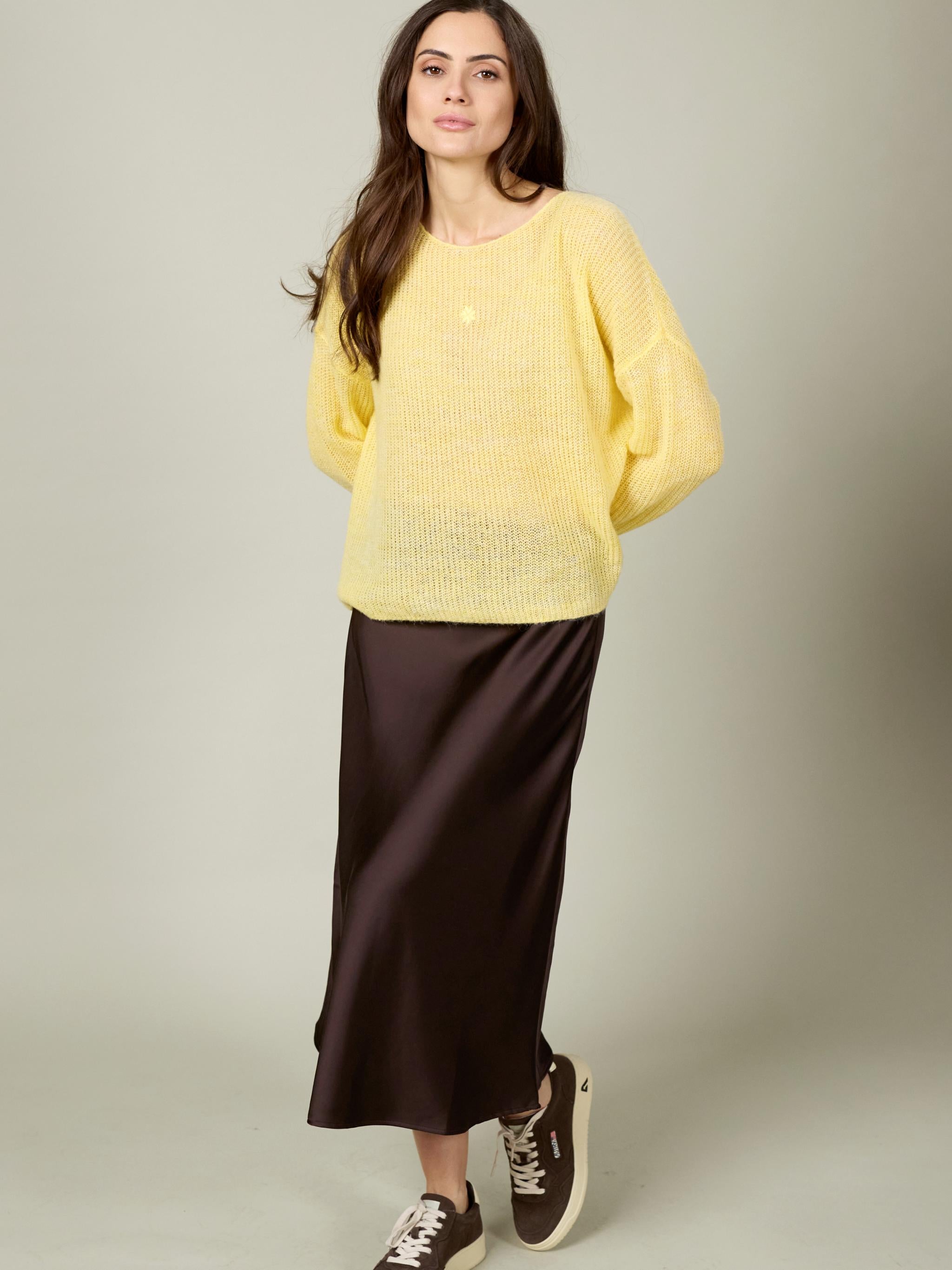 Damen Strickpullover leichte Rippe aus Alpaka-Woll-Mischung - BriaC
