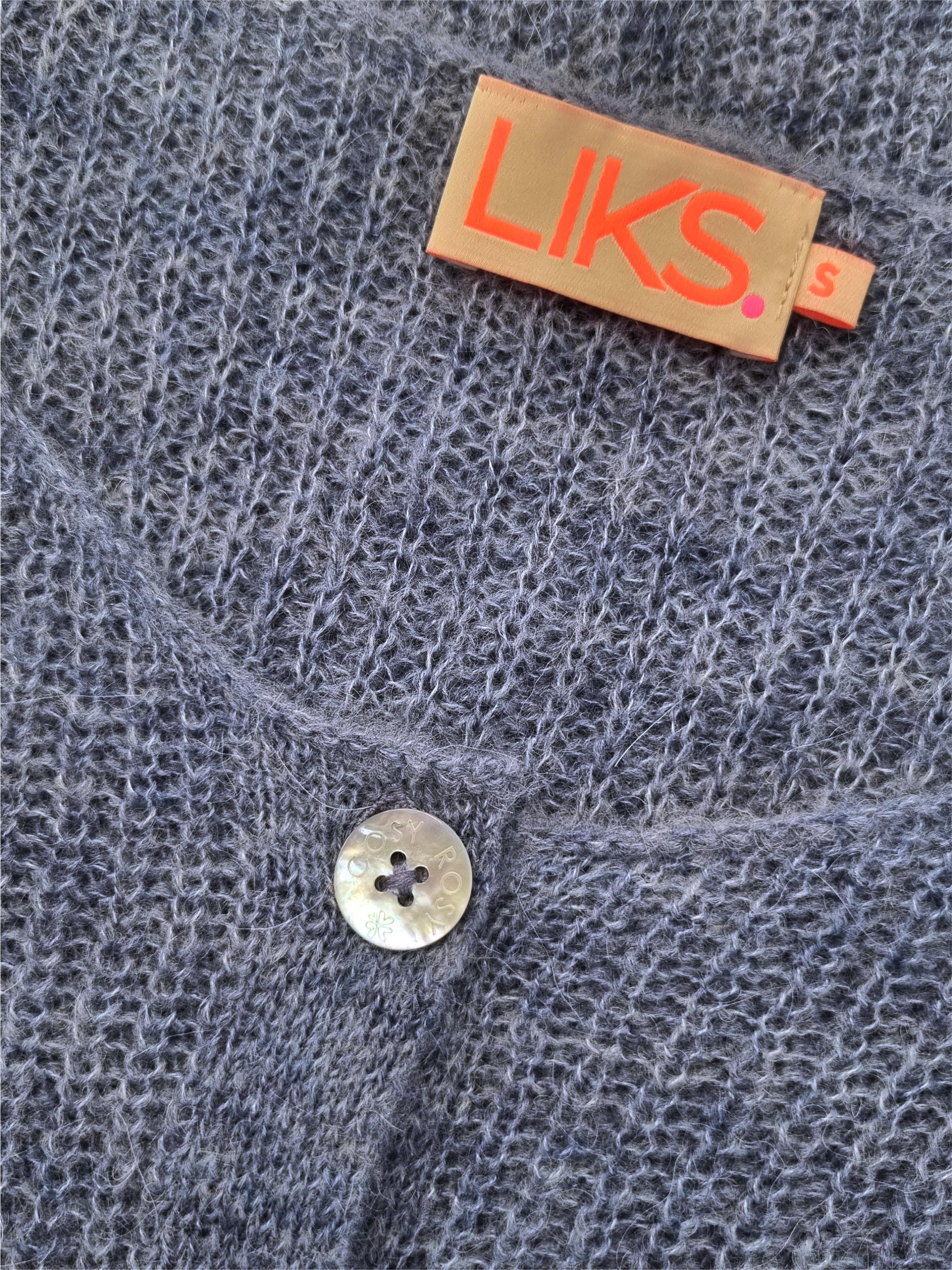 Leichte Strickjacke mit Herzblume