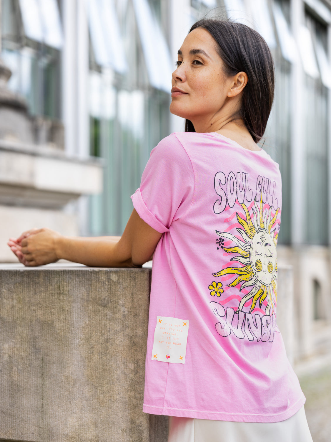 T-shirt with Soulful Sunshine print