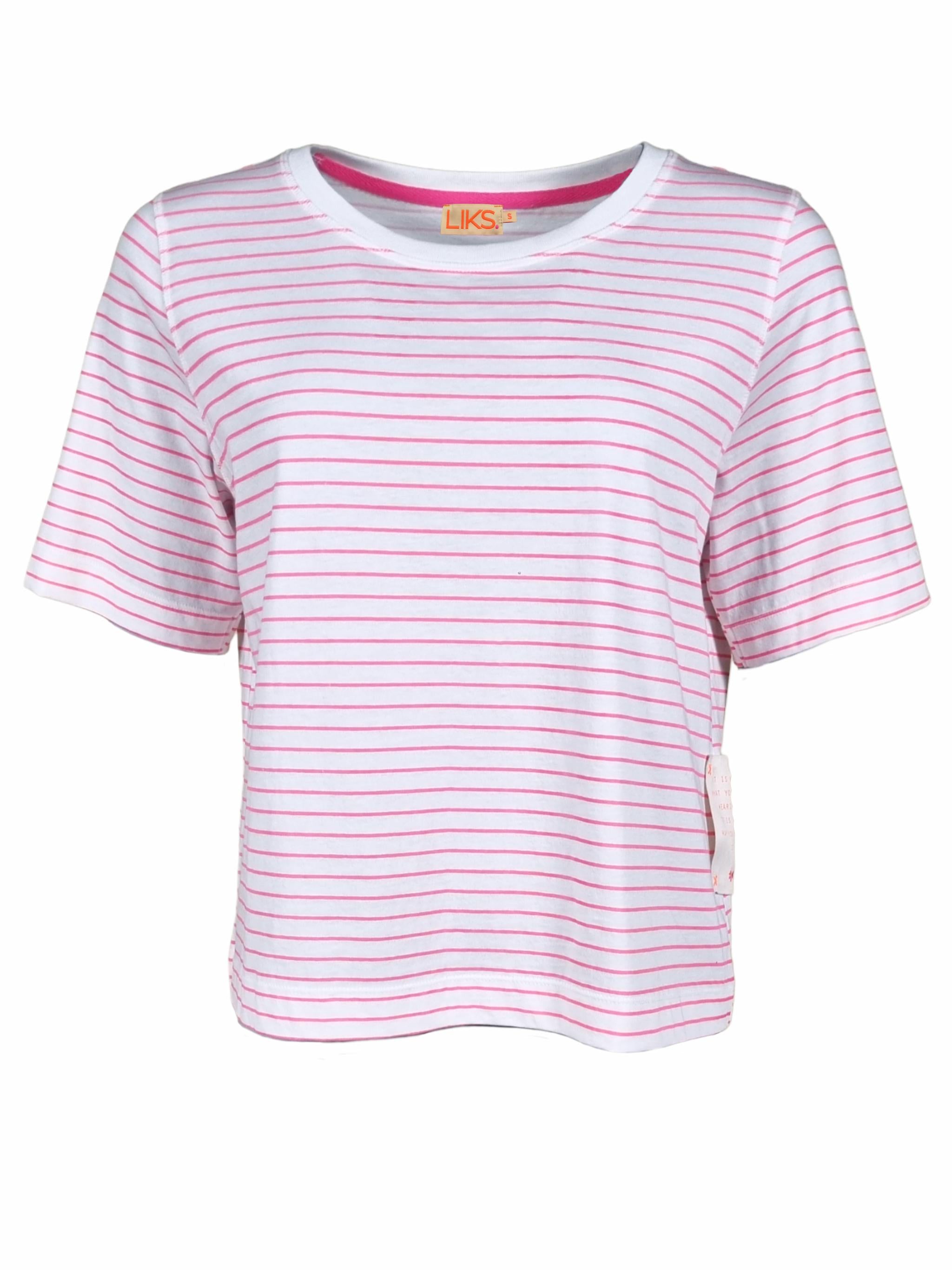 Damen Tshirt gestreift mit Stickerei aus Organic Cotton - PinaC
