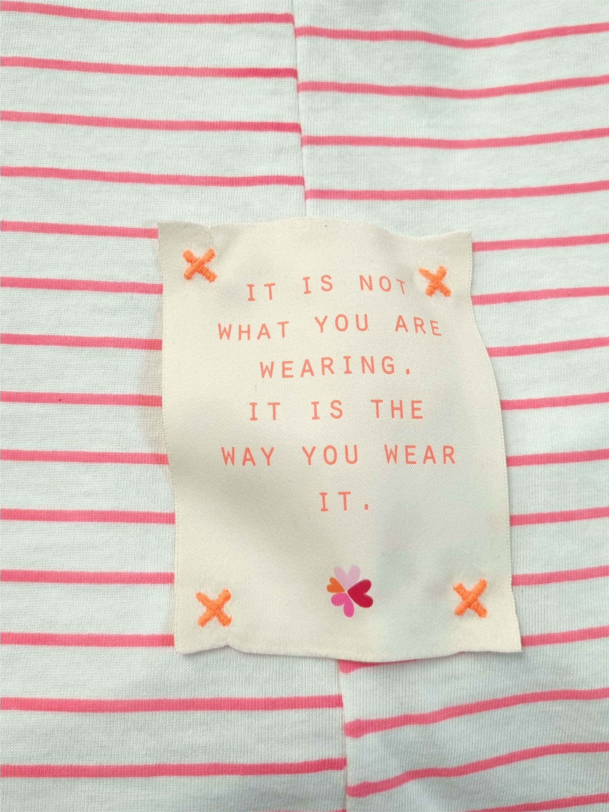 Damen Tshirt gestreift mit Stickerei aus Organic Cotton - PinaC