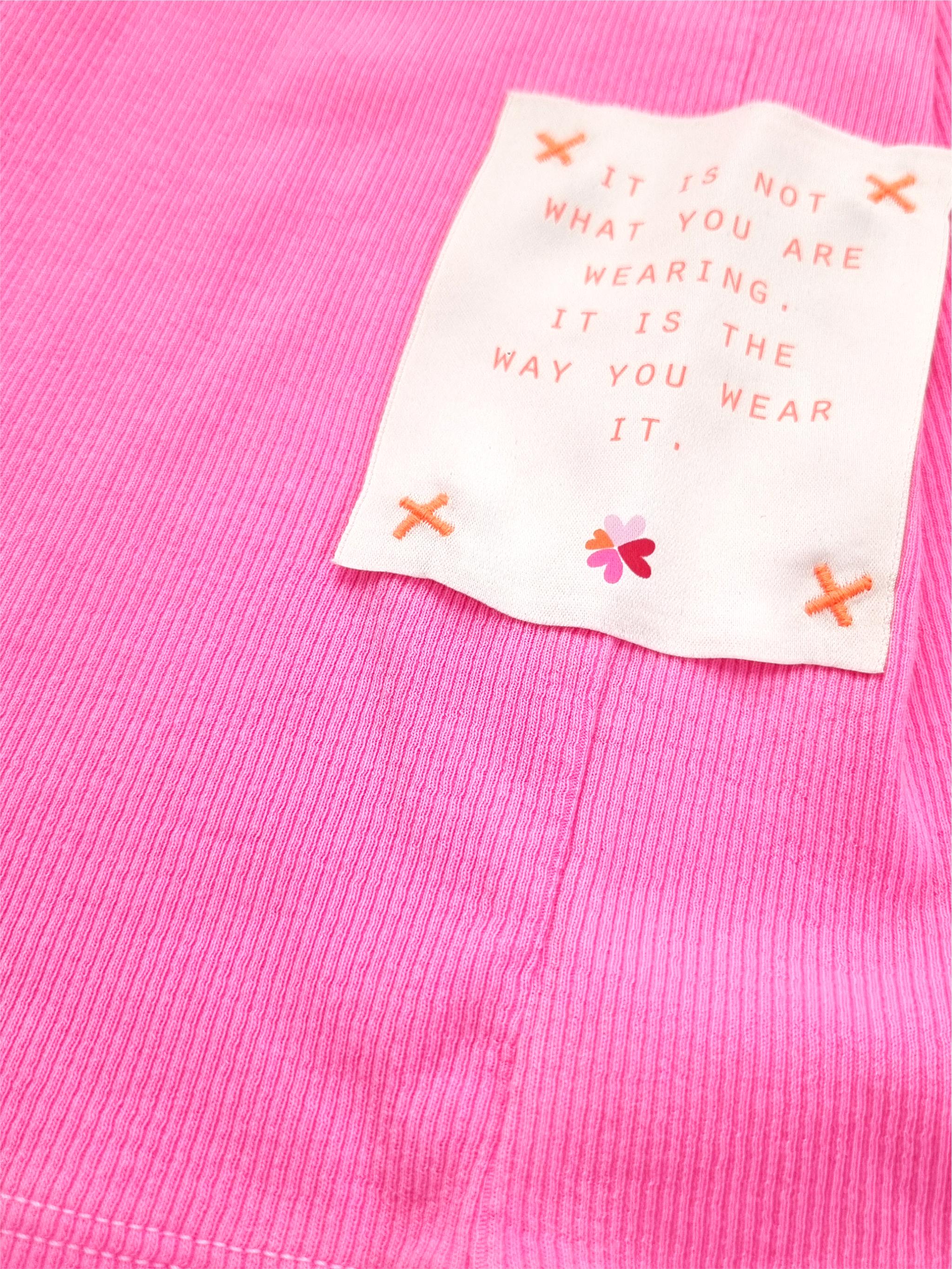 Top with embroidery made of soft material quality