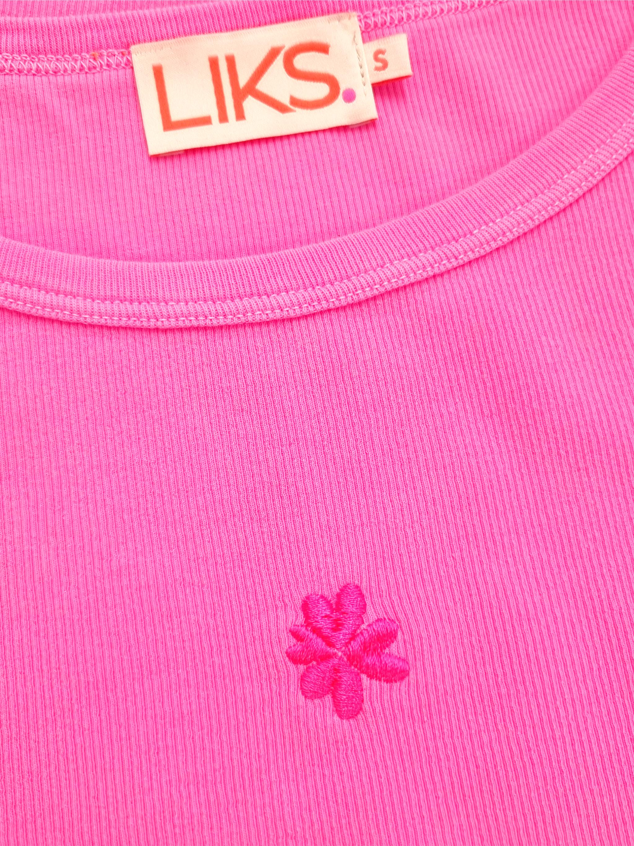 Damen Ripp Top mit Stickerei - PetraC