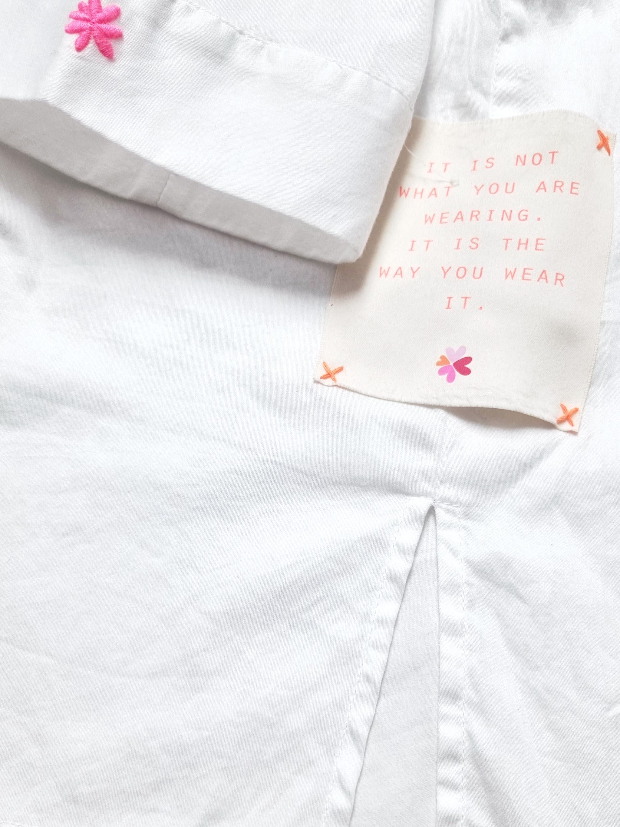 Damen Bluse mit Stickerei aus Baumwolle - GoldieC