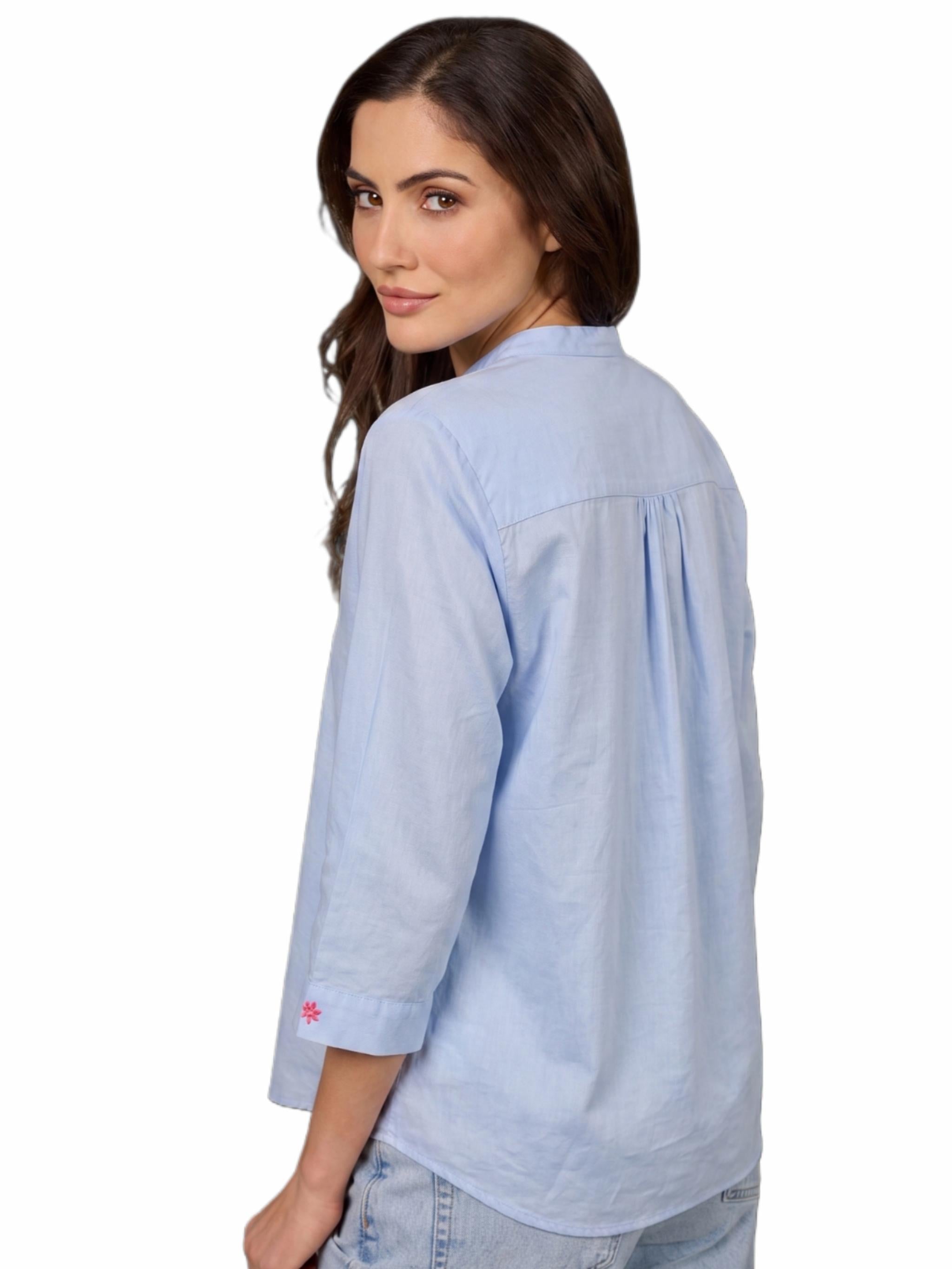 Damen Bluse mit Stickerei aus Baumwolle - GoldieC