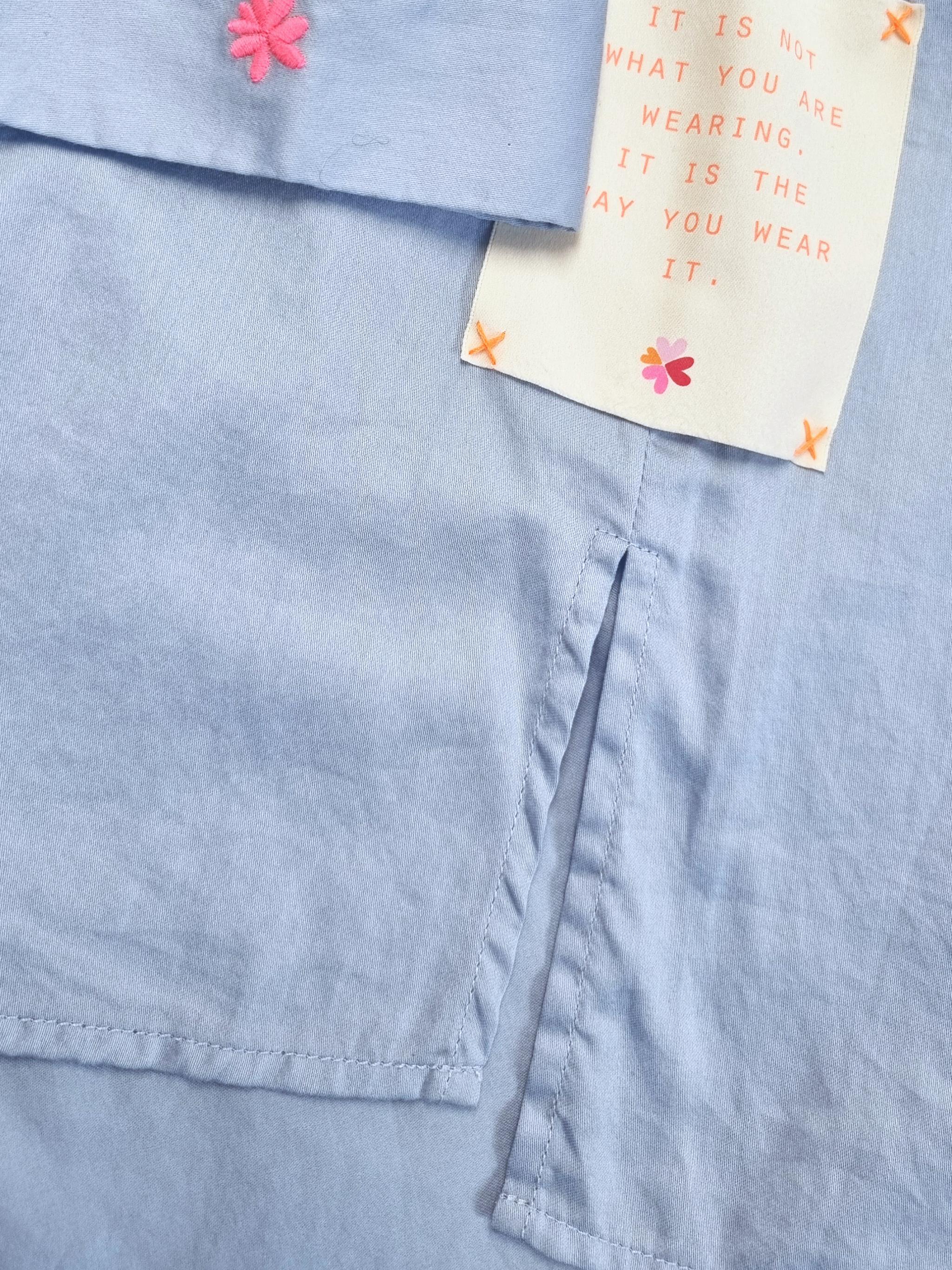 Damen Bluse mit Stickerei aus Baumwolle - GoldieC