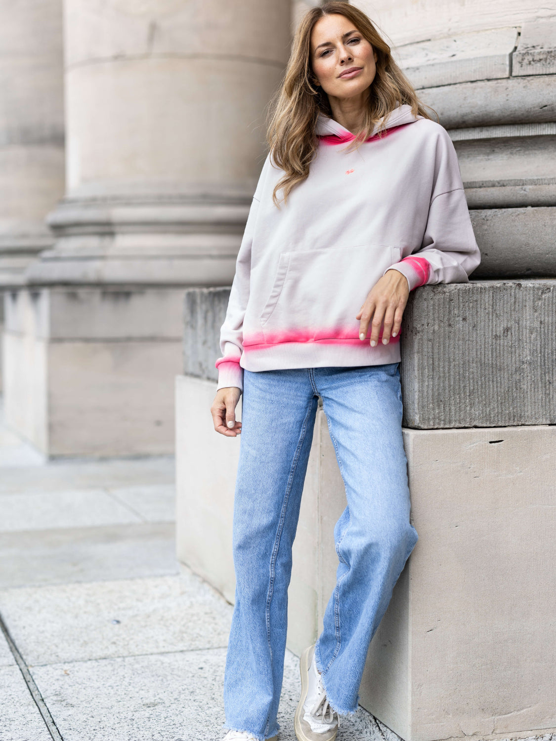 Damen Sweat-Hoodie "DO IT" mit Spray-dye Nähten - SimonaC