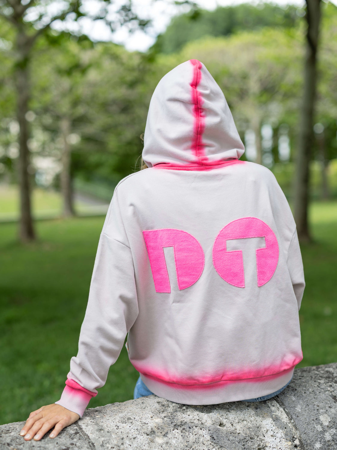 Damen Sweat-Hoodie "DO IT" mit Spray-dye Nähten - SimonaC