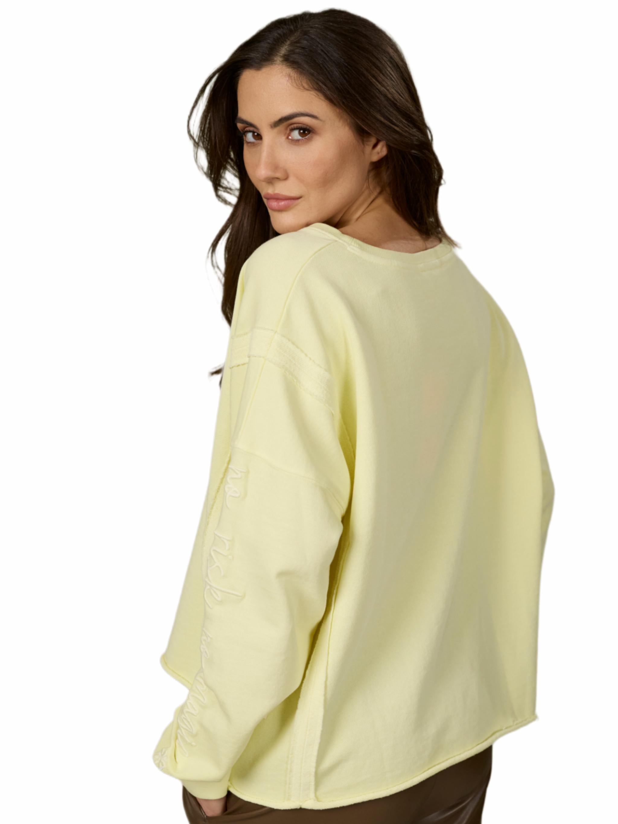 Sweatpullover mit Stickerei No Risk No Magic - SaraC
