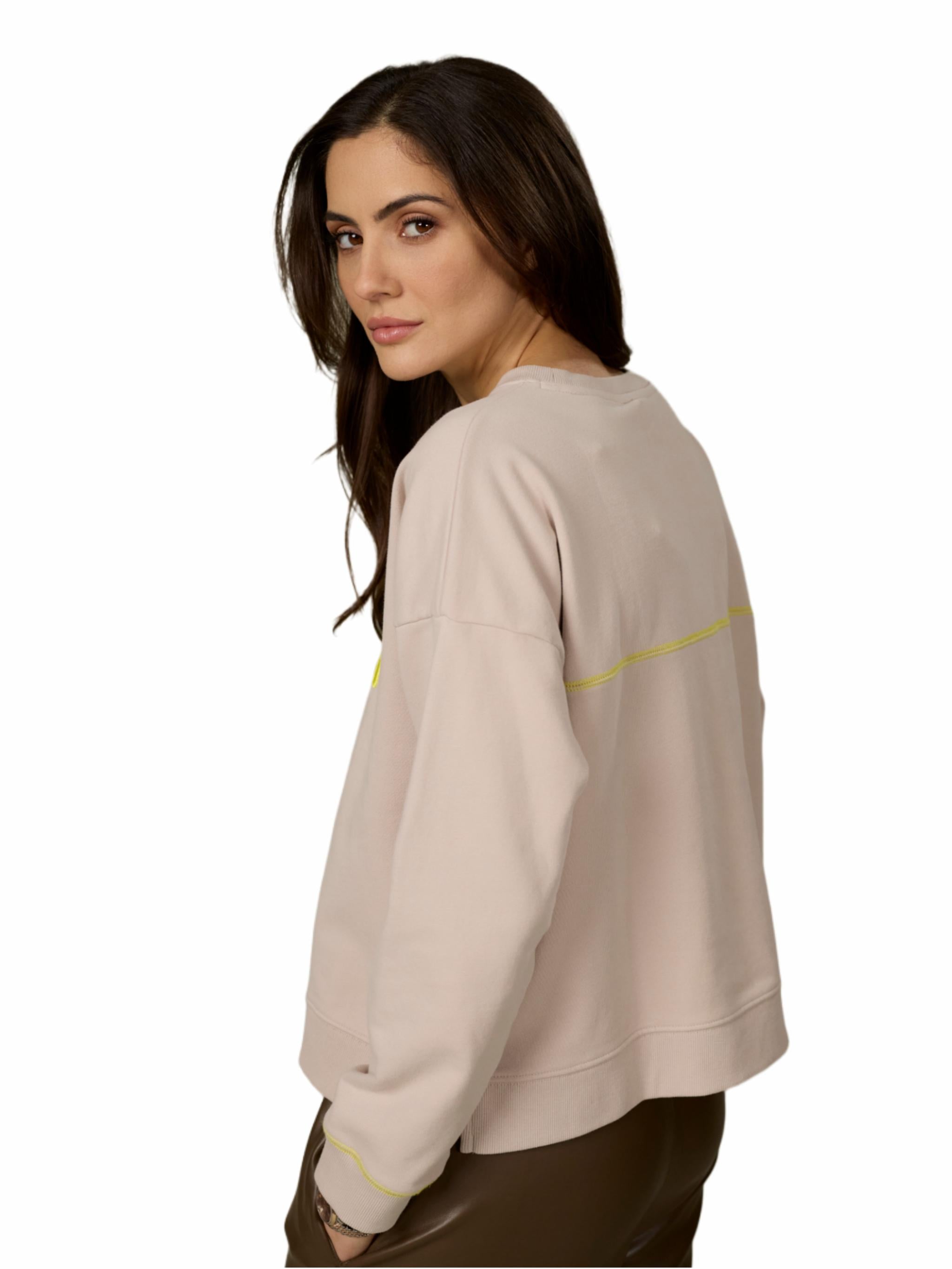 Damen Sweatshirt mit Stickerei Positiv Hearts - SelinaC