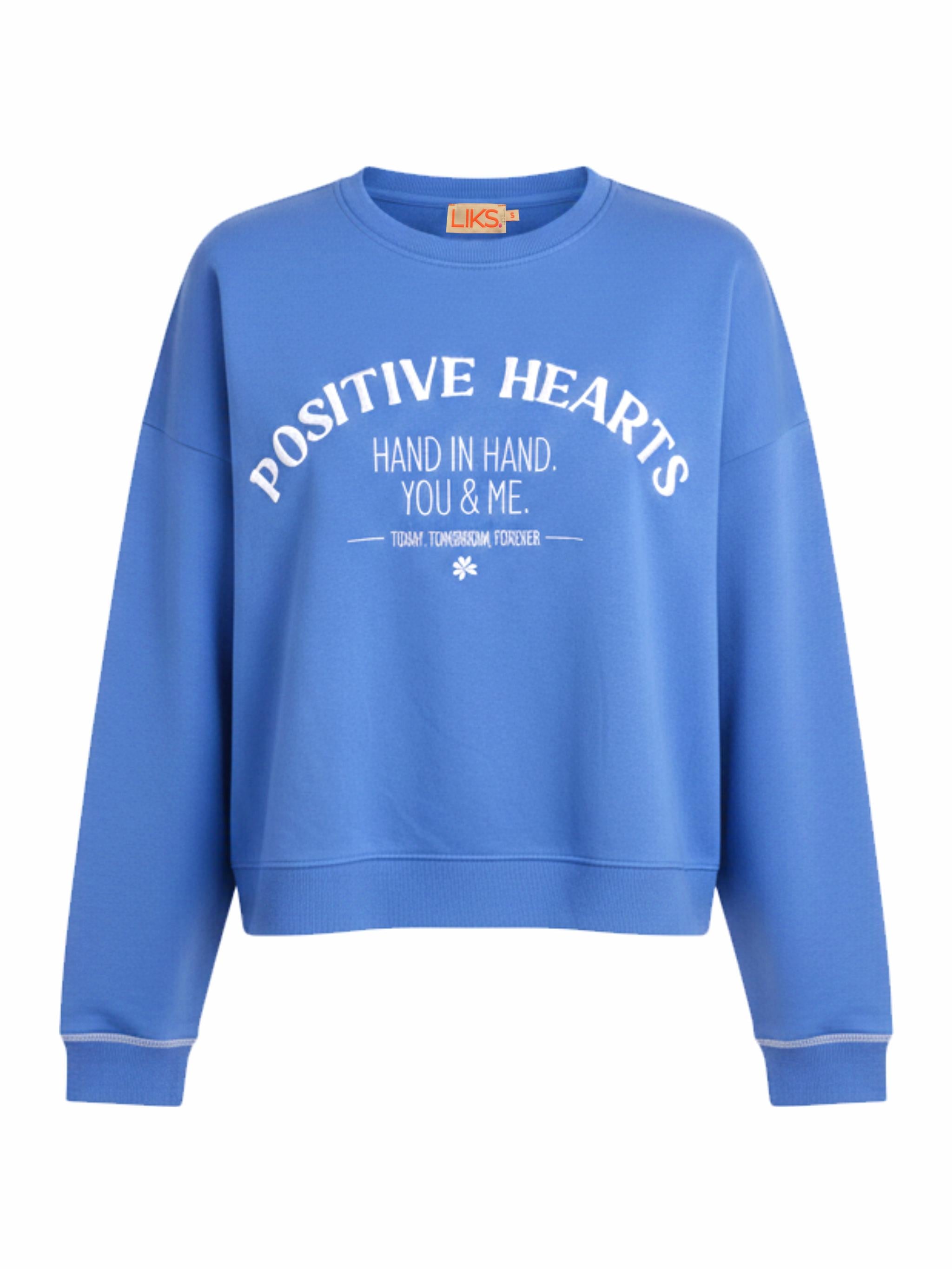 Damen Sweatshirt mit Stickerei Positiv Hearts - SelinaC
