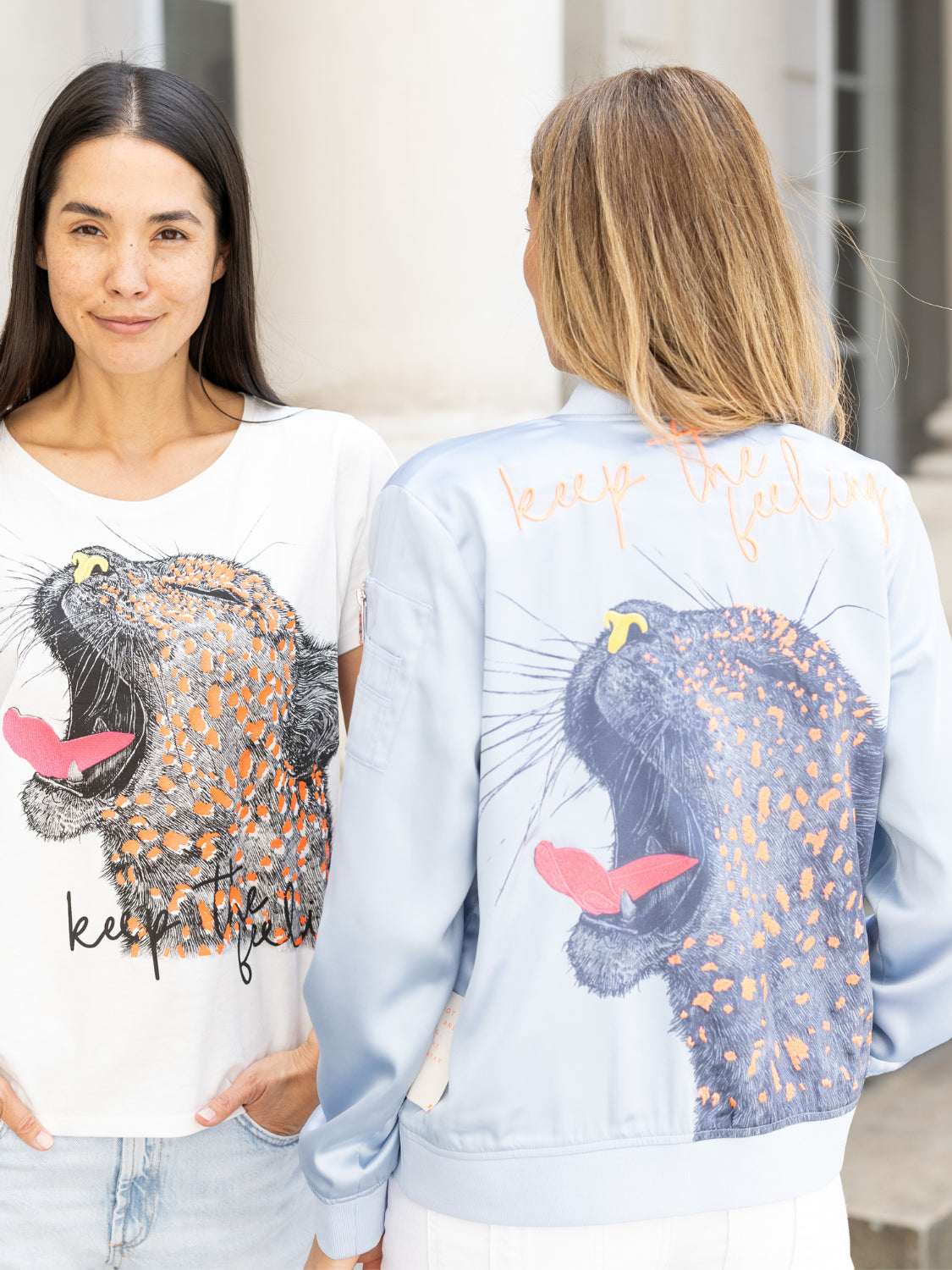 Damen Bomberjacke Keep the Feeling Gepard - ZoeC