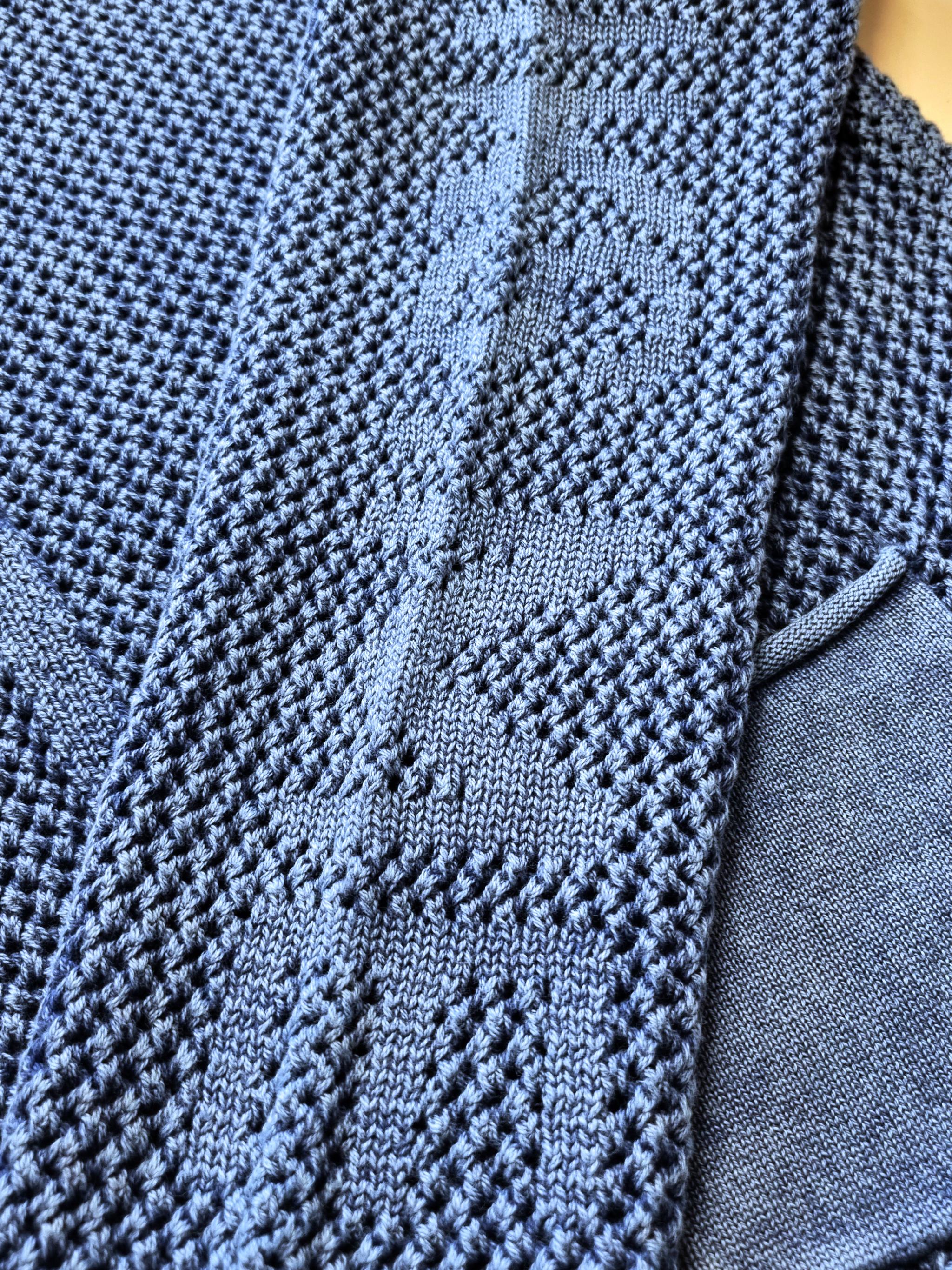 Damen Strickjacke aus Baumwolle mit Lochmuster - BlancaC