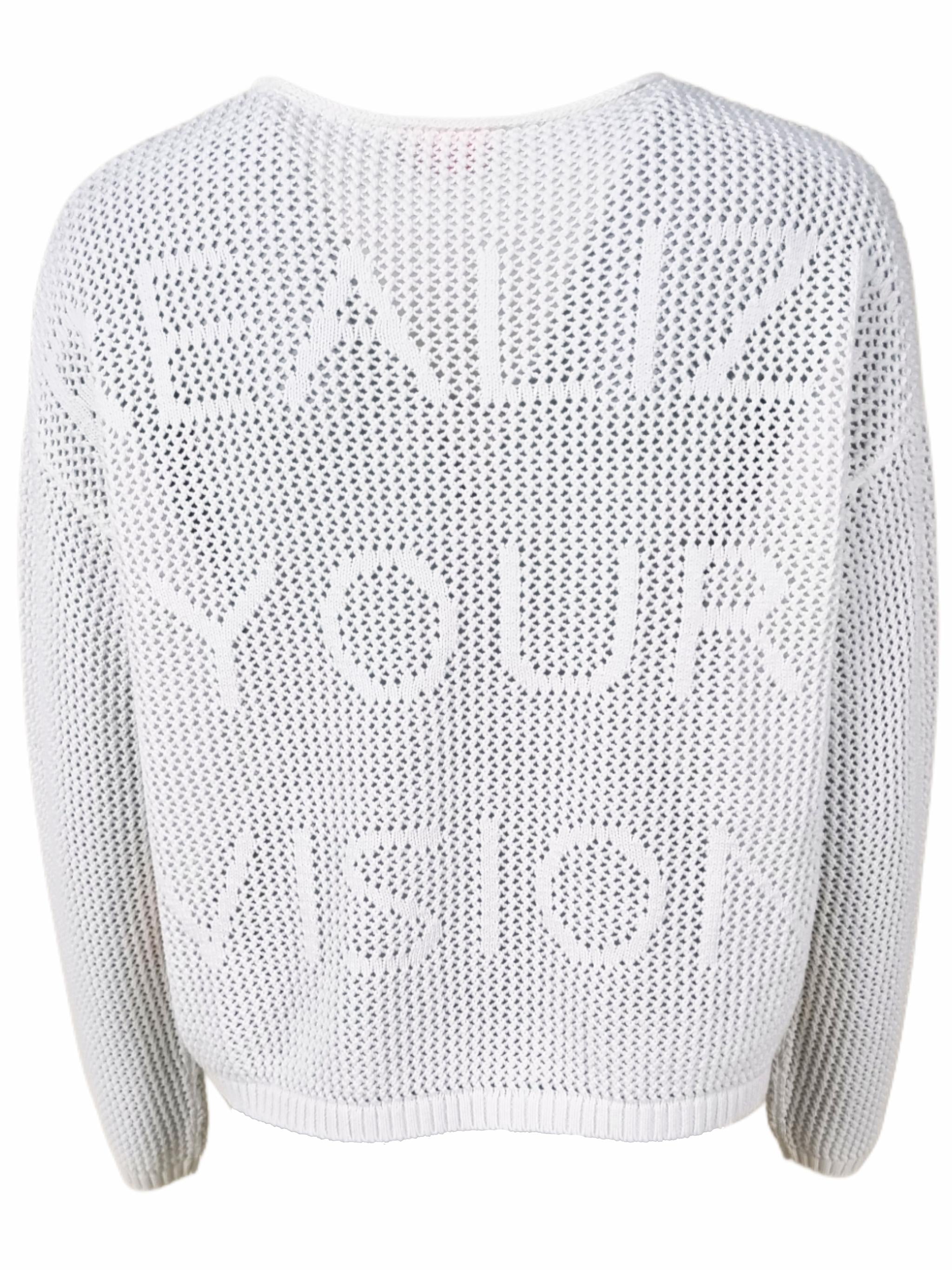 Damen Strickpullover aus Baumwolle mit Lochmuster - AlinaC