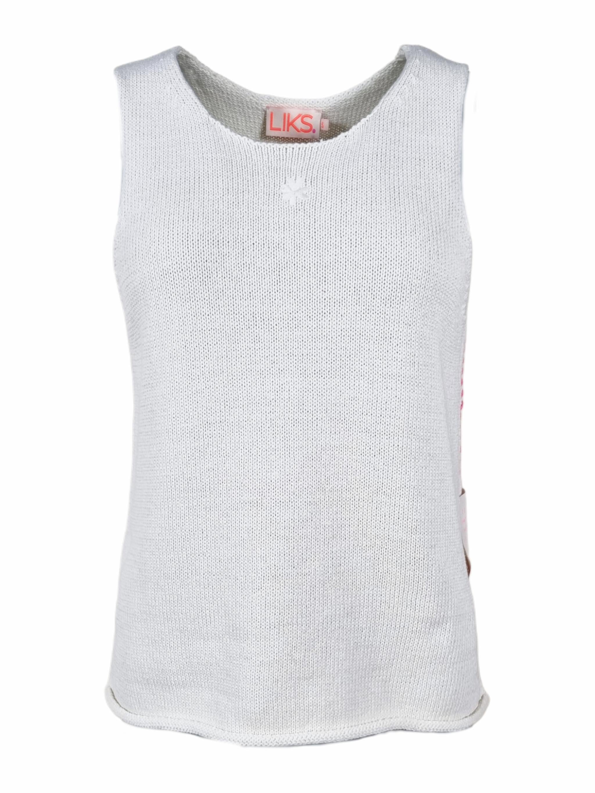 Stricktop mit Statement Flockprint