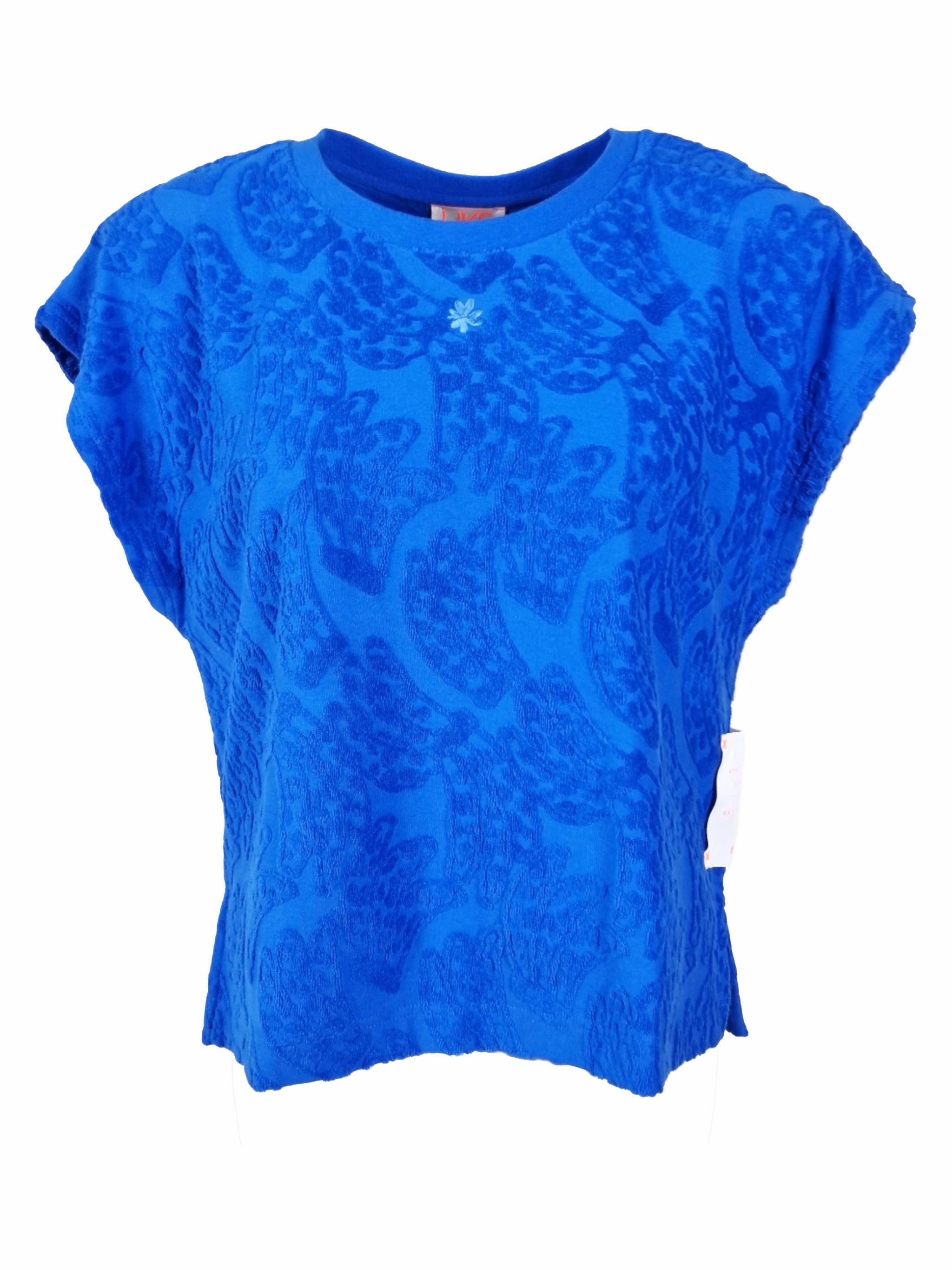 Damen Top mit Frottee Jacquard - SelmaC