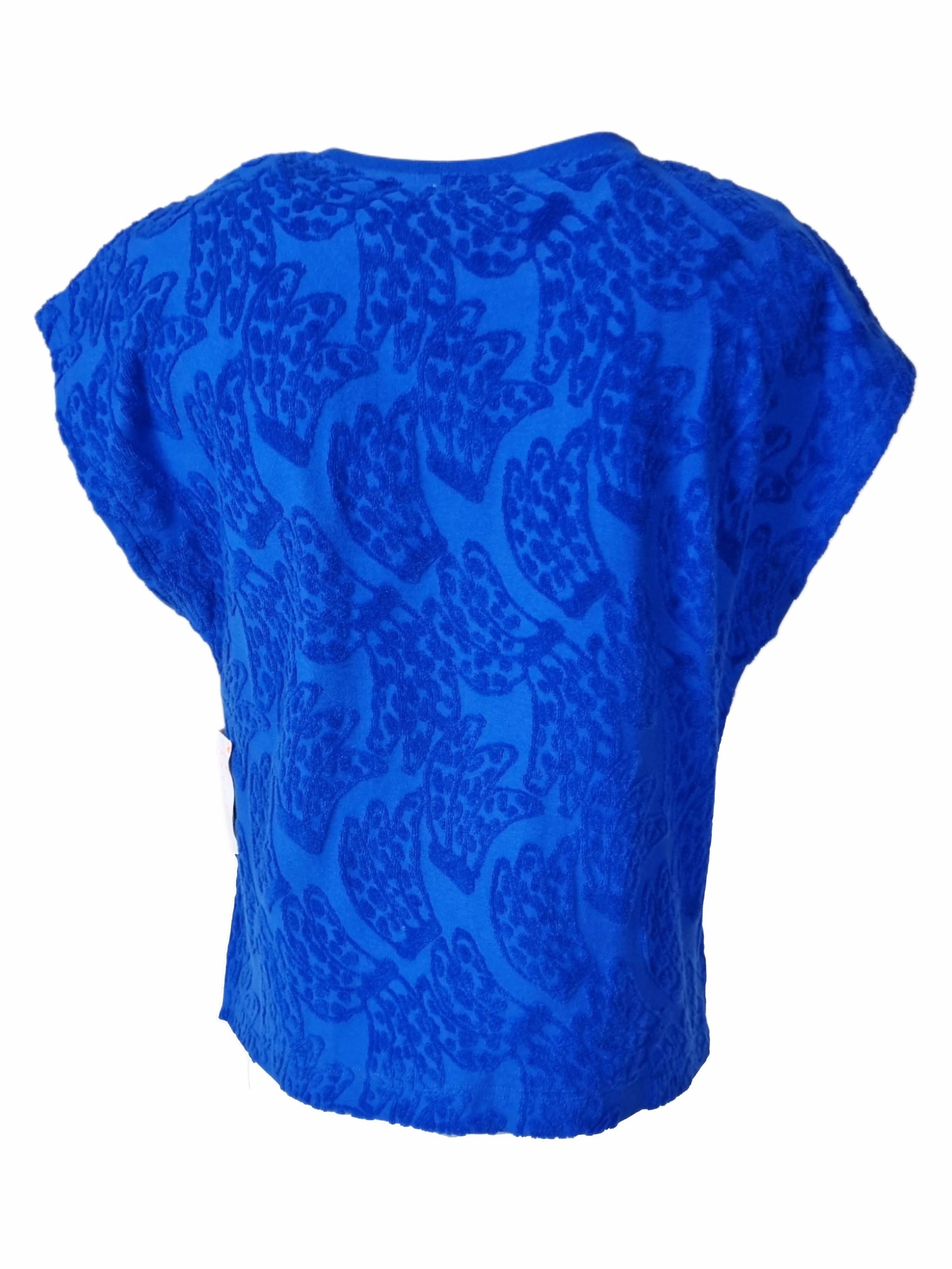 Damen Top mit Frottee Jacquard - SelmaC