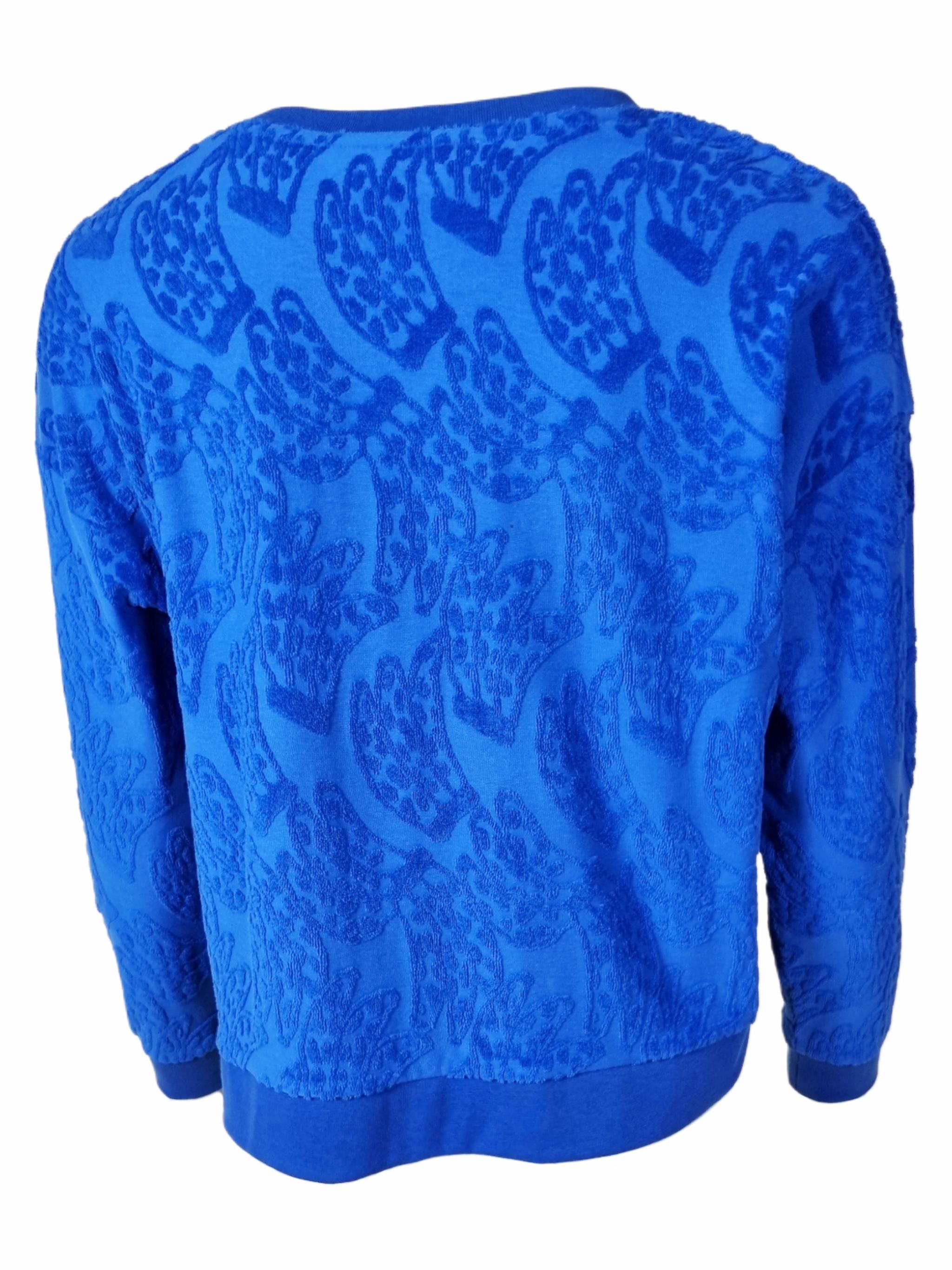 Damen Sweatshirt mit Frottee Jacquard - SelinaC